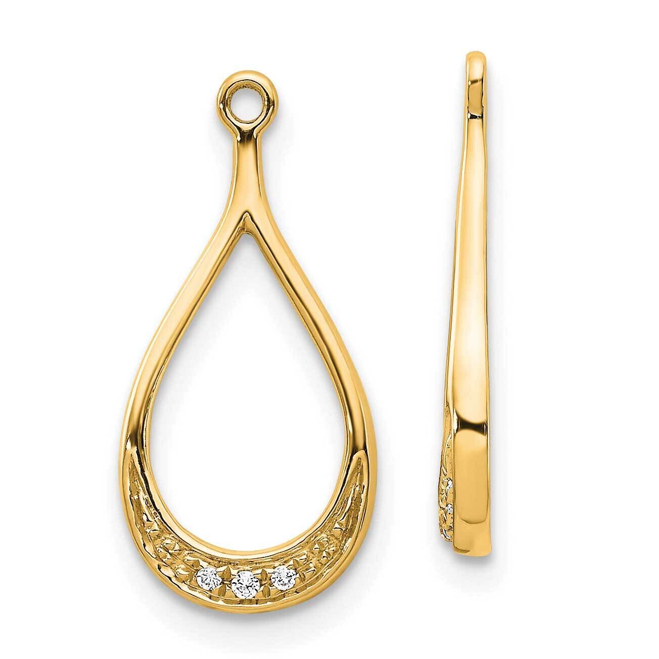 Yellow Gold Diamond Earring Jackets 14k Gold EJM5335-002-YA, MPN: EJM5335-002-YA, 883957967455