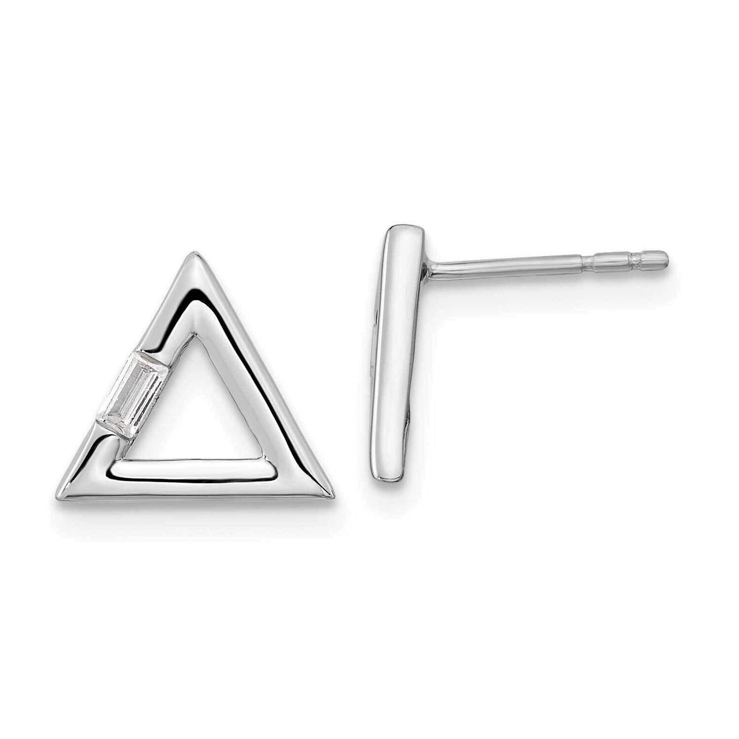 Triangle Diamond Post Earrings 14k White Gold Polished EM8471-006-WA, MPN: EM8471-006-WA, 883957971…