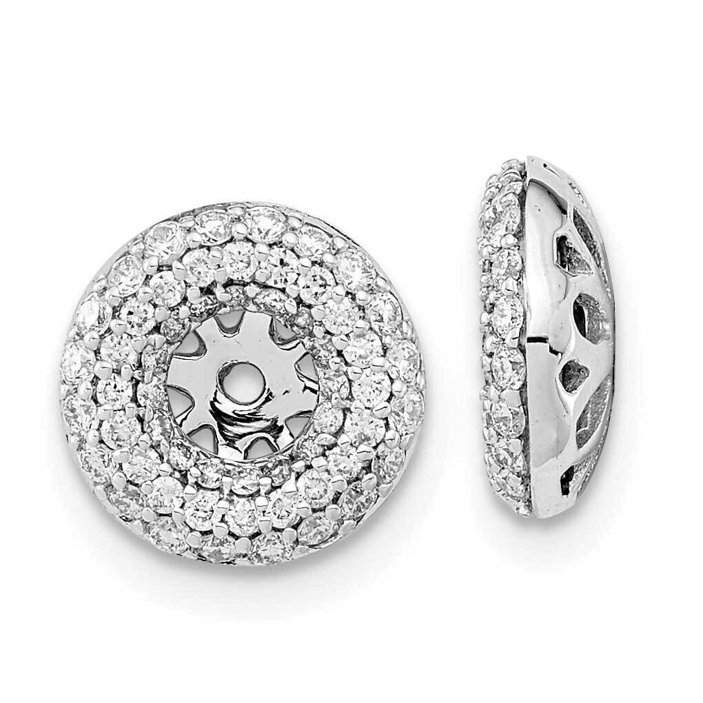Diamond Earring Jackets 14k White Gold EM8575-050-WA, MPN: EM8575-050-WA, 883957972619