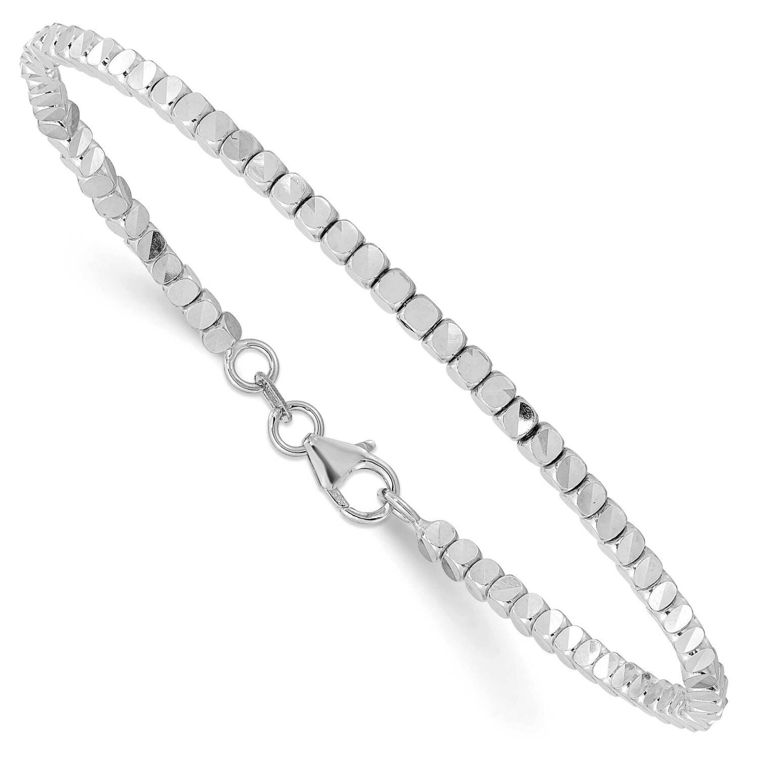 Beaded Bracelet 14k White Gold FB1880-7, MPN: FB1880-7, 883957811369