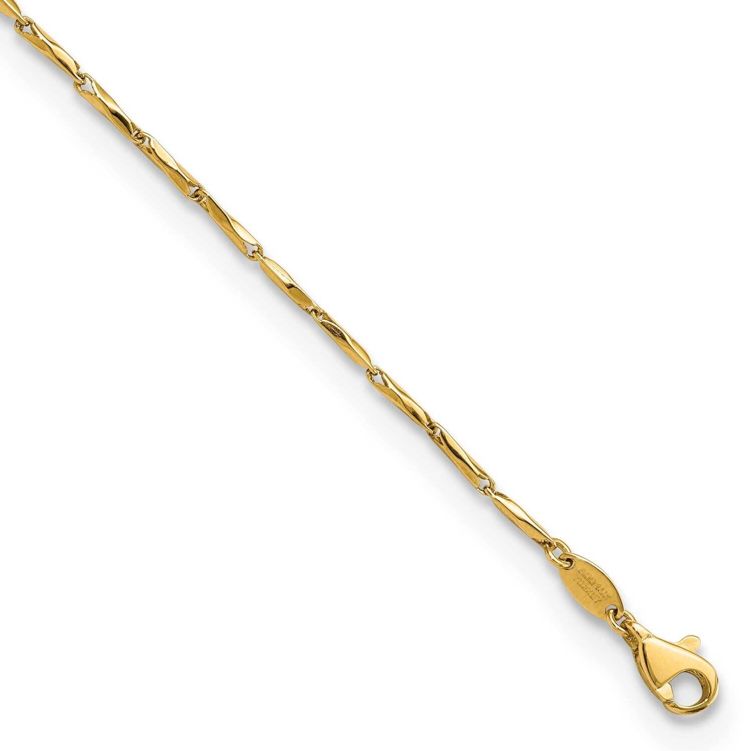 Fancy Link 7.25 Inch Bracelet 14k Gold Polished FB1899-7.25