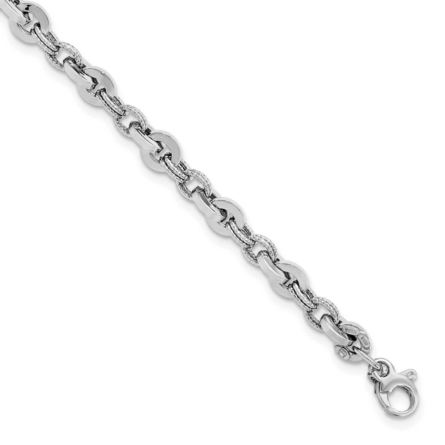 White Polished Fancy Link Bracelet 14k Gold FB1916-8, MPN: FB1916-8, 883957810324
