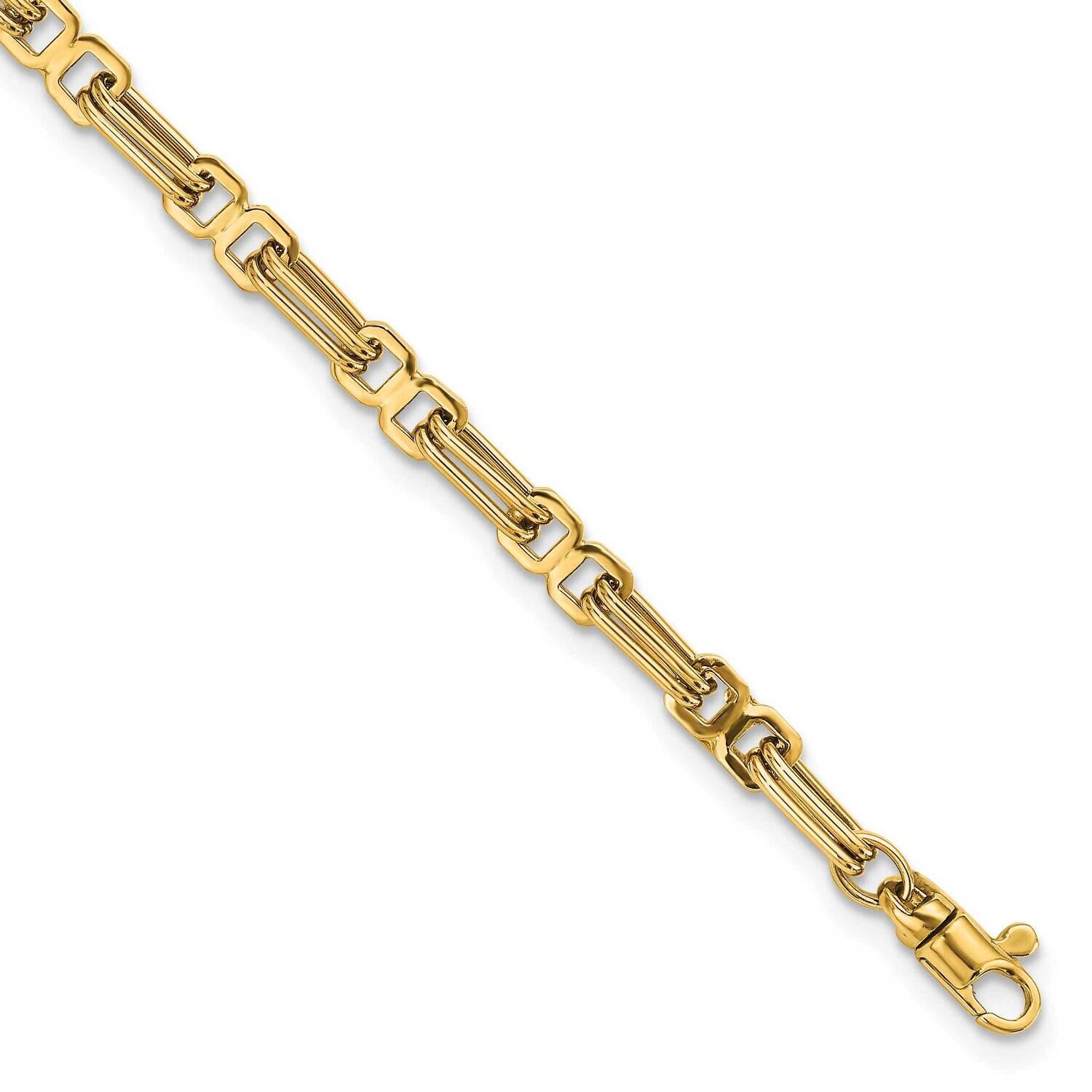 Yellow Polished Fancy Link Bracelet 14k Gold FB1921-7.5