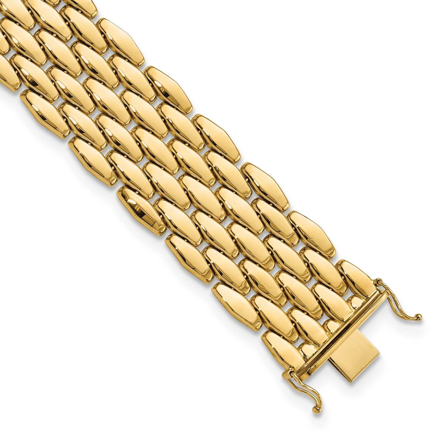Fancy Link Bracelet 14k Gold Polished FB1932-7.5, MPN: FB1932-7.5, 883957813028