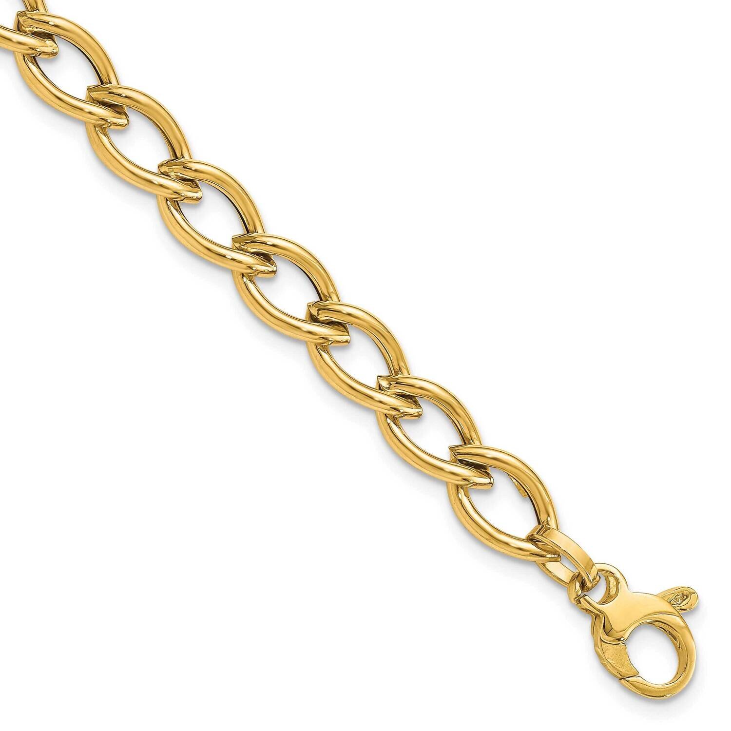 Fancy Hollow Link Bracelet 14k Gold FB1953-8, MPN: FB1953-8, 883957813127