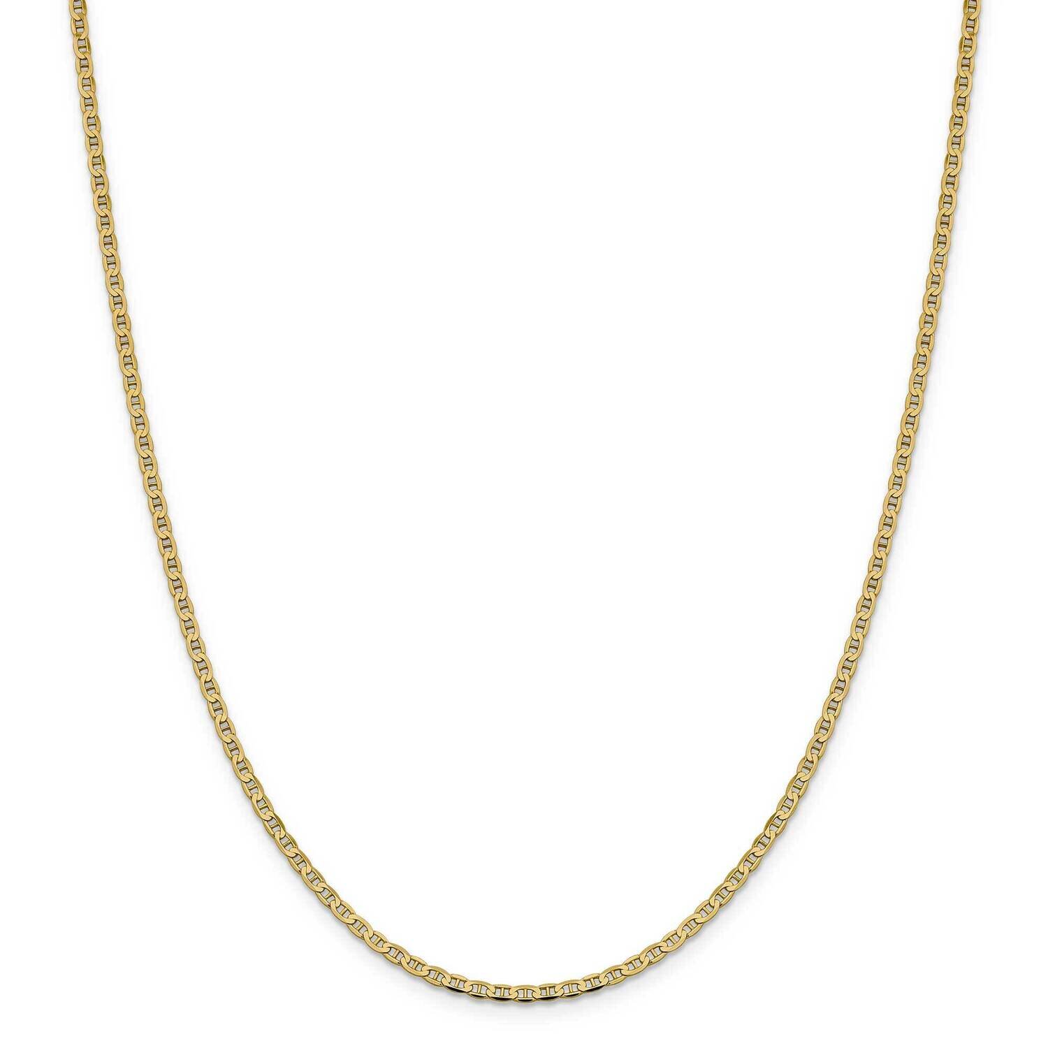 2.4mm Concave Anchor Chain 22 Inch 14k Gold FCA065-22, MPN: FCA065-22, 883957170251