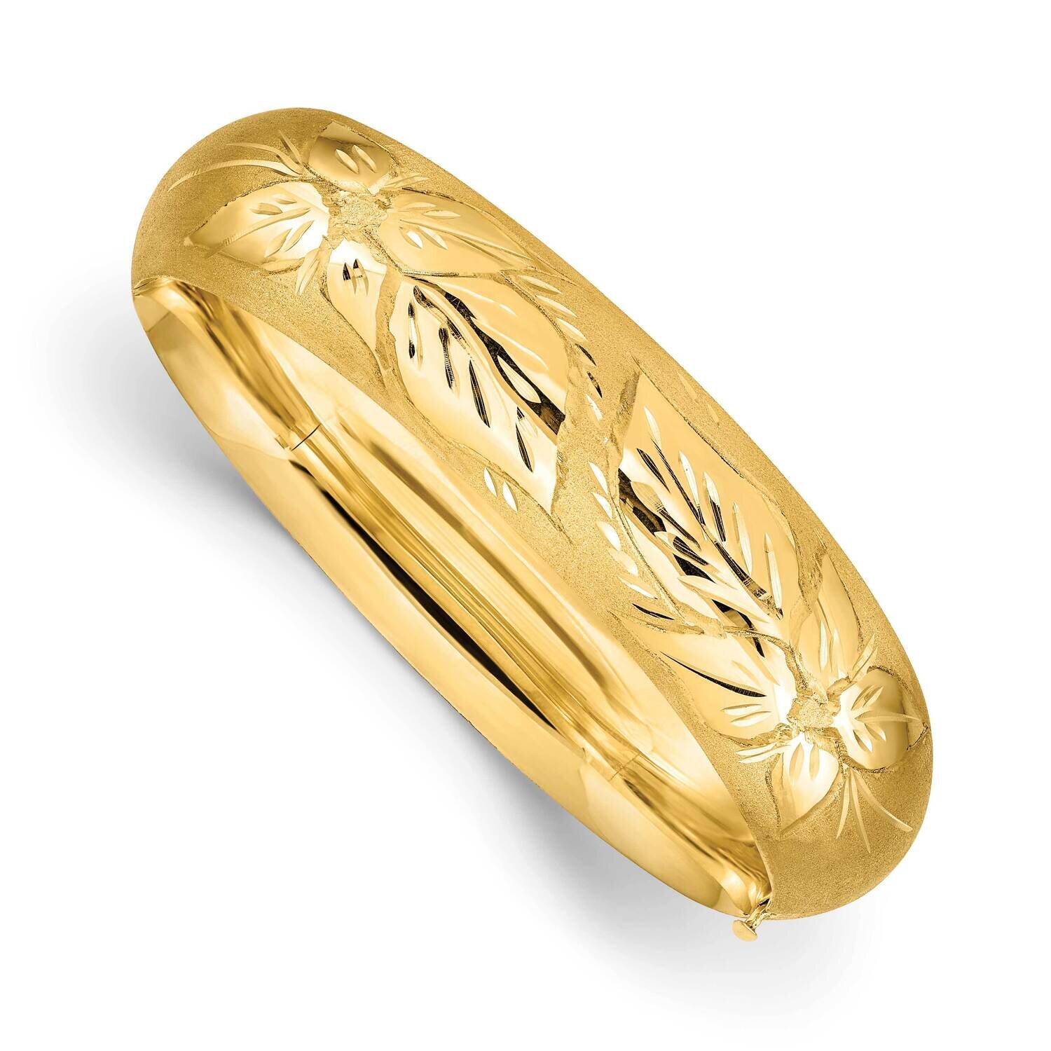 11 16 Florentine Engraved Hinged Bangle Bracelet 14k Gold FE11/16, MPN: FE11/16, 886774095882