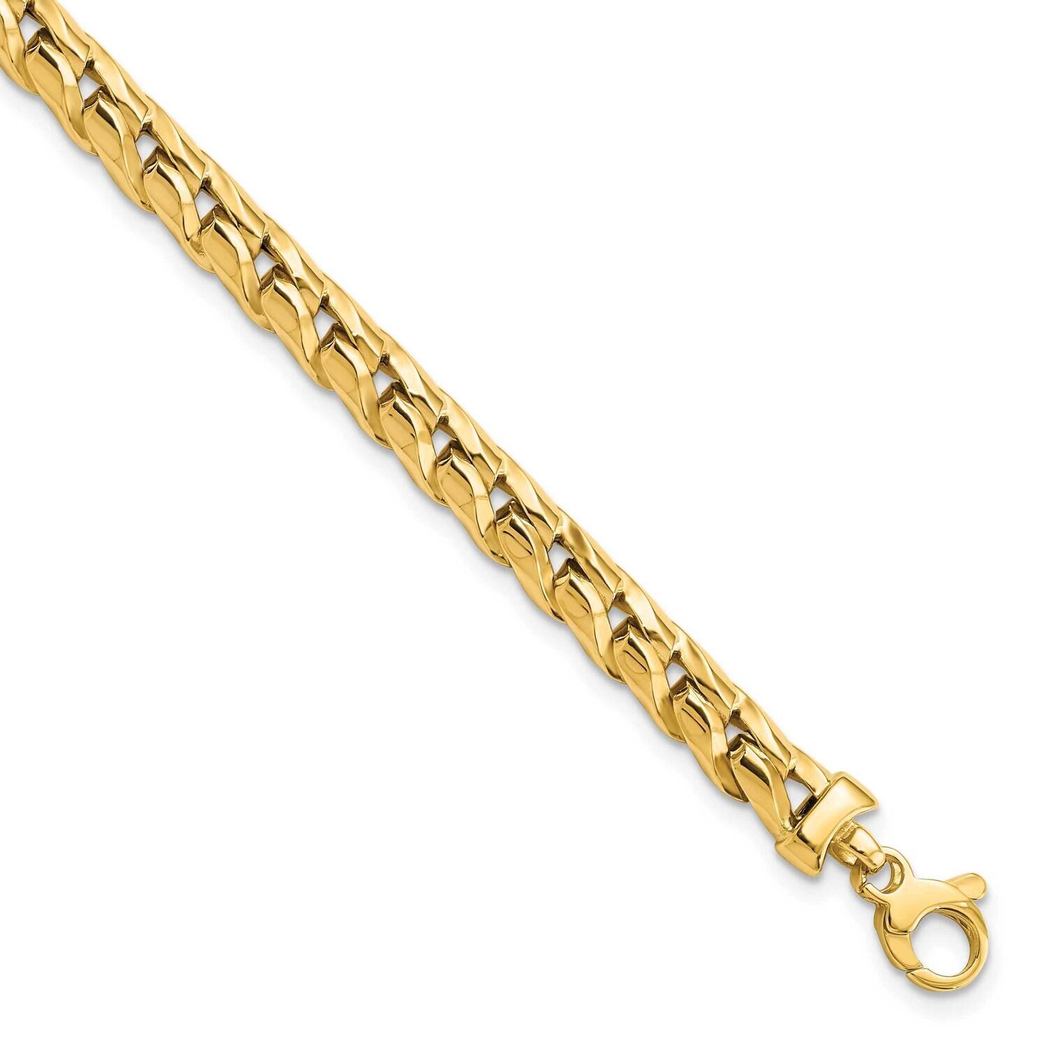 Yellow Polished Fancy Link Men&#39;s Bracelet 14k Gold GB277-8.5