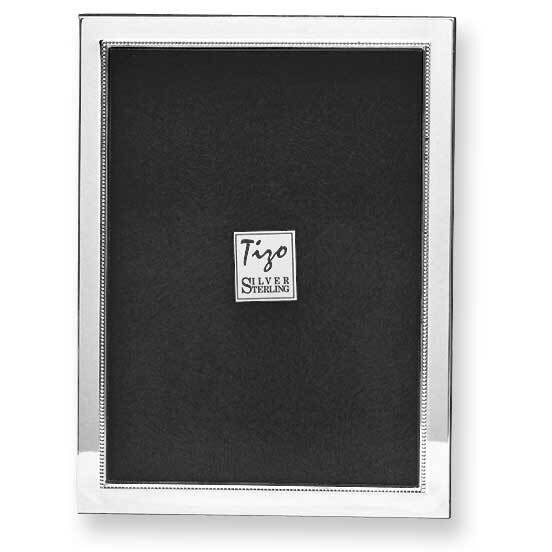 925 Beaded 5x7 Photo Picture Frame Sterling Silver GL9331, MPN: GL9331,
