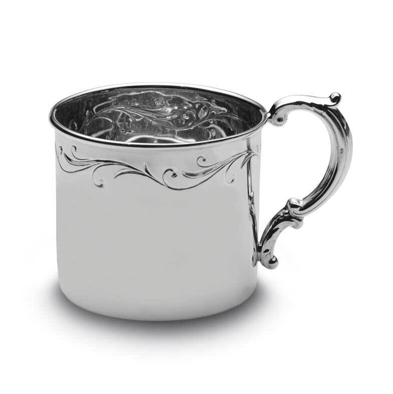 Hollow Handle Floral Design Baby Cup Sterling Silver GP426, MPN: GP426, 781642008615
