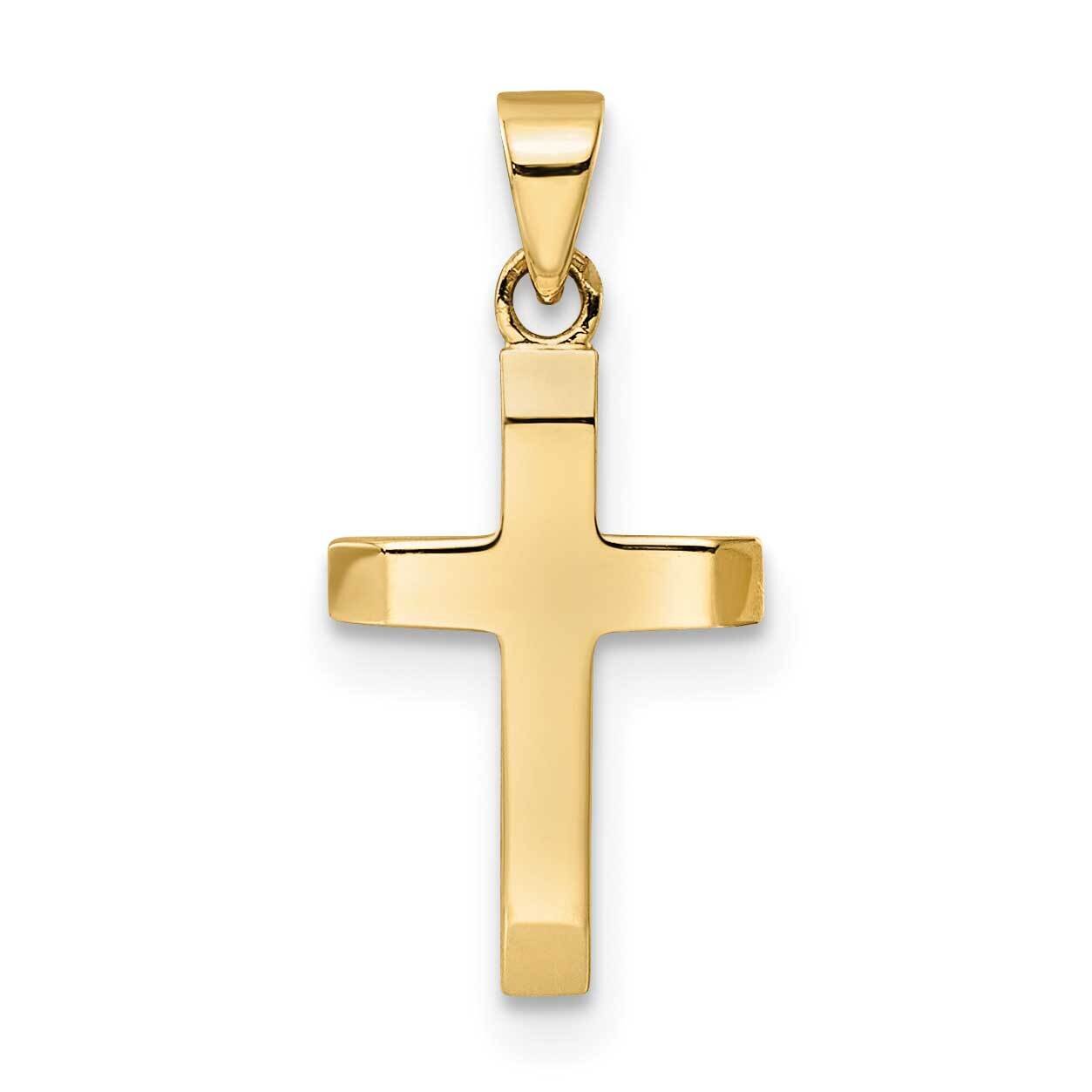 Tapered Ends Hollow Cross Pendant 14k Gold Polished K9953, MPN: K9953,