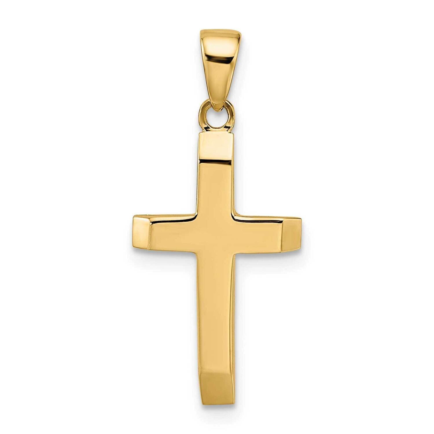 Tapered Ends Hollow Cross Pendant 14k Gold Polished K9954, MPN: K9954, 883957996288