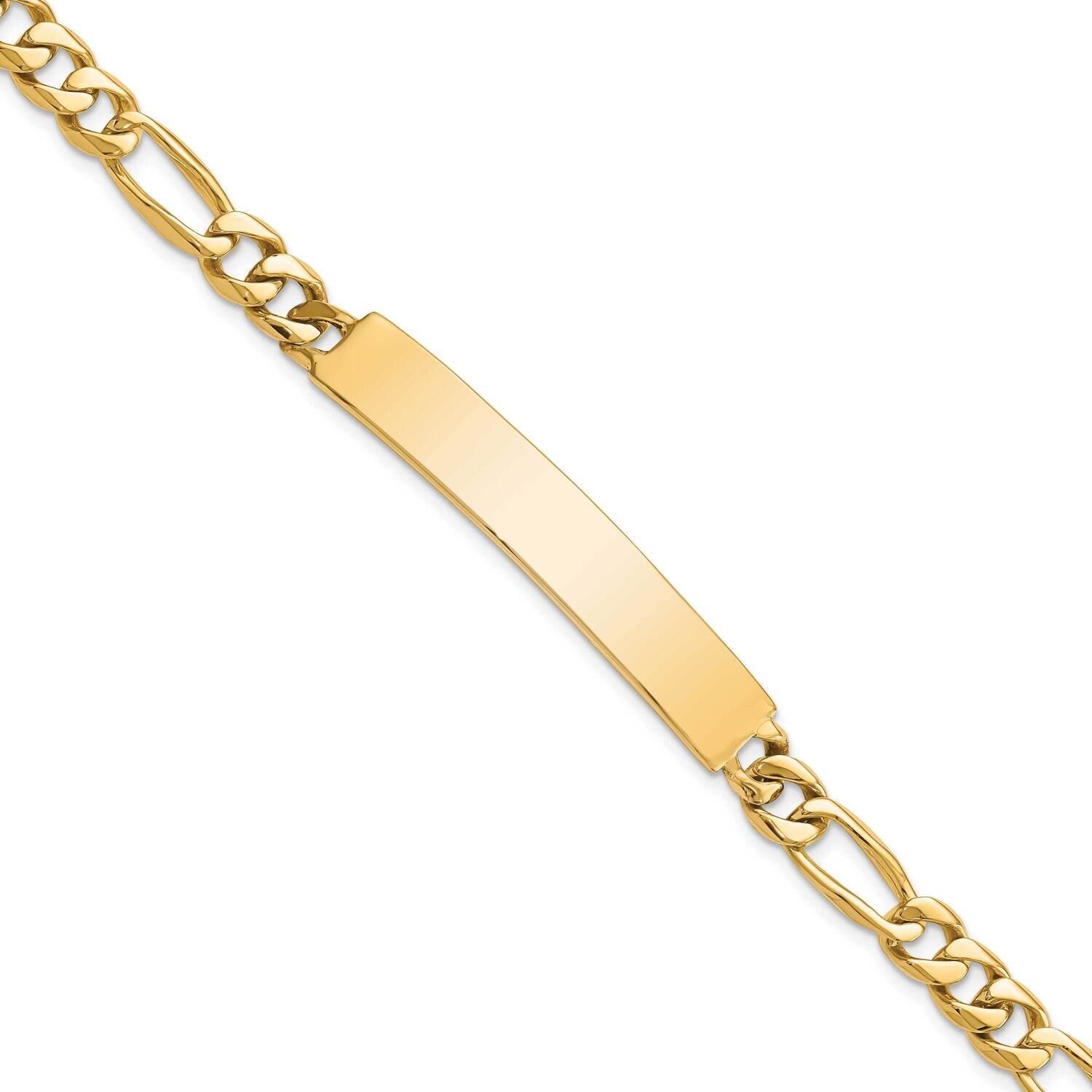 Figaro Id Bracelet 14k Gold LK107ID-8, MPN: LK107ID-8, 883957353005