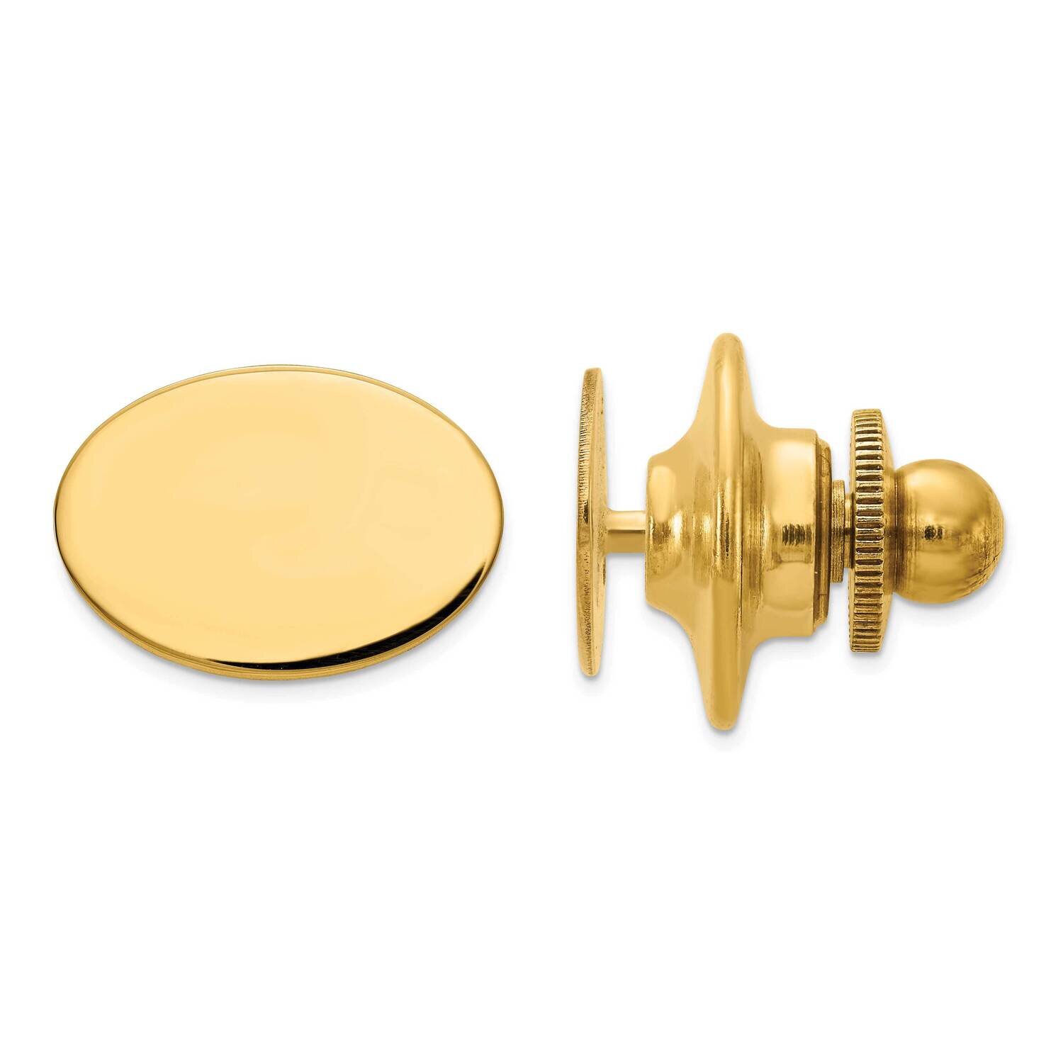 Men&#39;s Oval High Polished Tie Tac 14k Gold MC257, MPN: MC257, 883957762302
