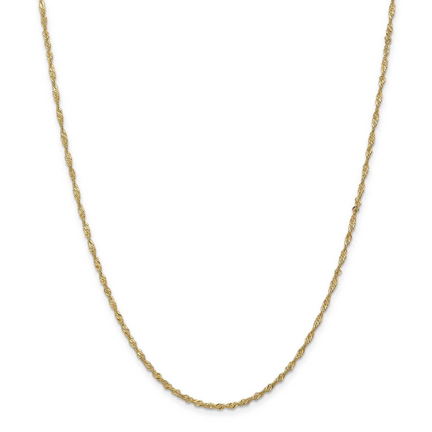1.70mm Singapore Chain 22 Inch 14k Gold PEN10-22, MPN: PEN10-22, 883957169125