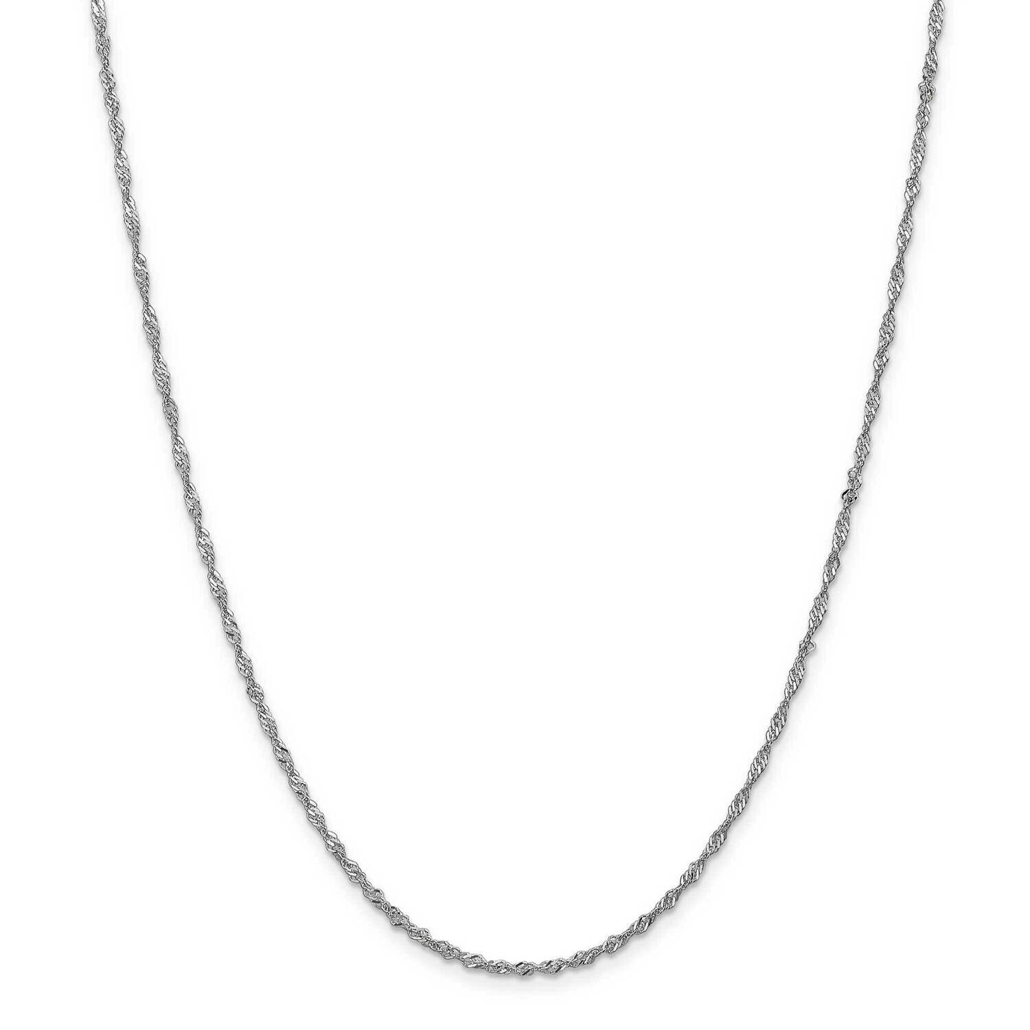 1.7mm Singapore Chain 22 Inch 14k White Gold PEN124-22, MPN: PEN124-22, 883957169613