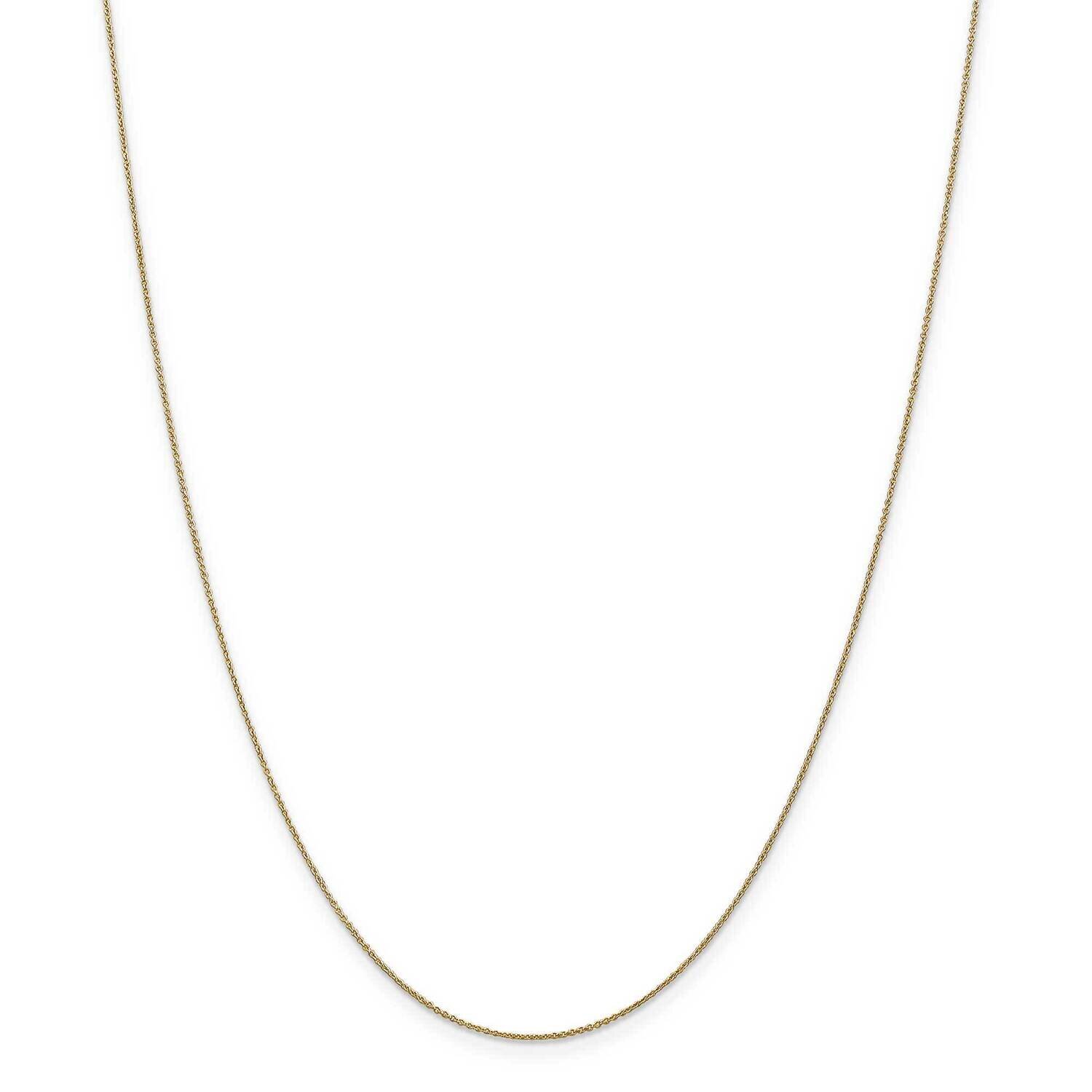 .75mm Cable Pendant Chain 13 Inch 14k Gold PEN135-13