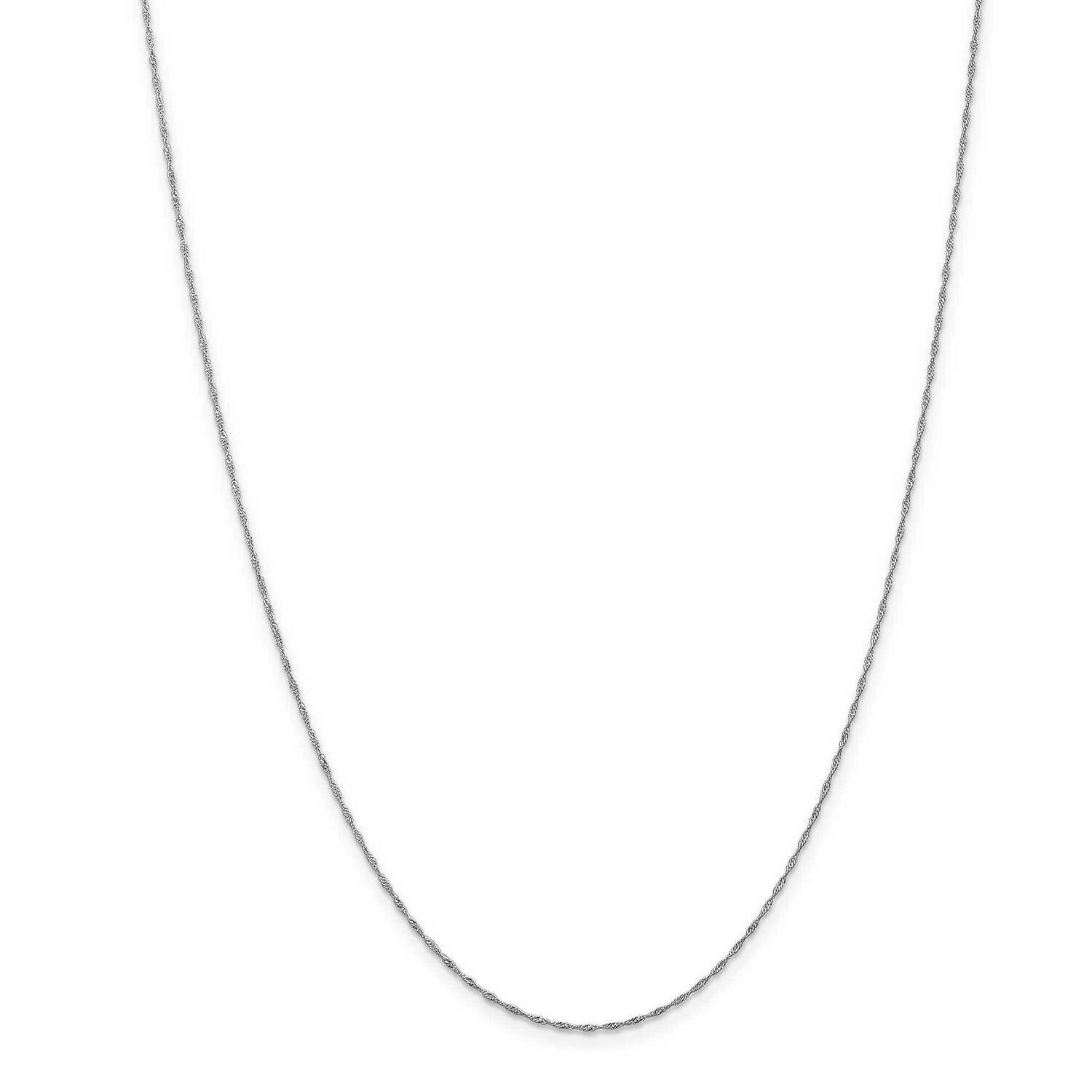 1mm Singapore Chain Anklet 10 Inch 14k White Gold PEN166-10, MPN: PEN166-10, 883957166322