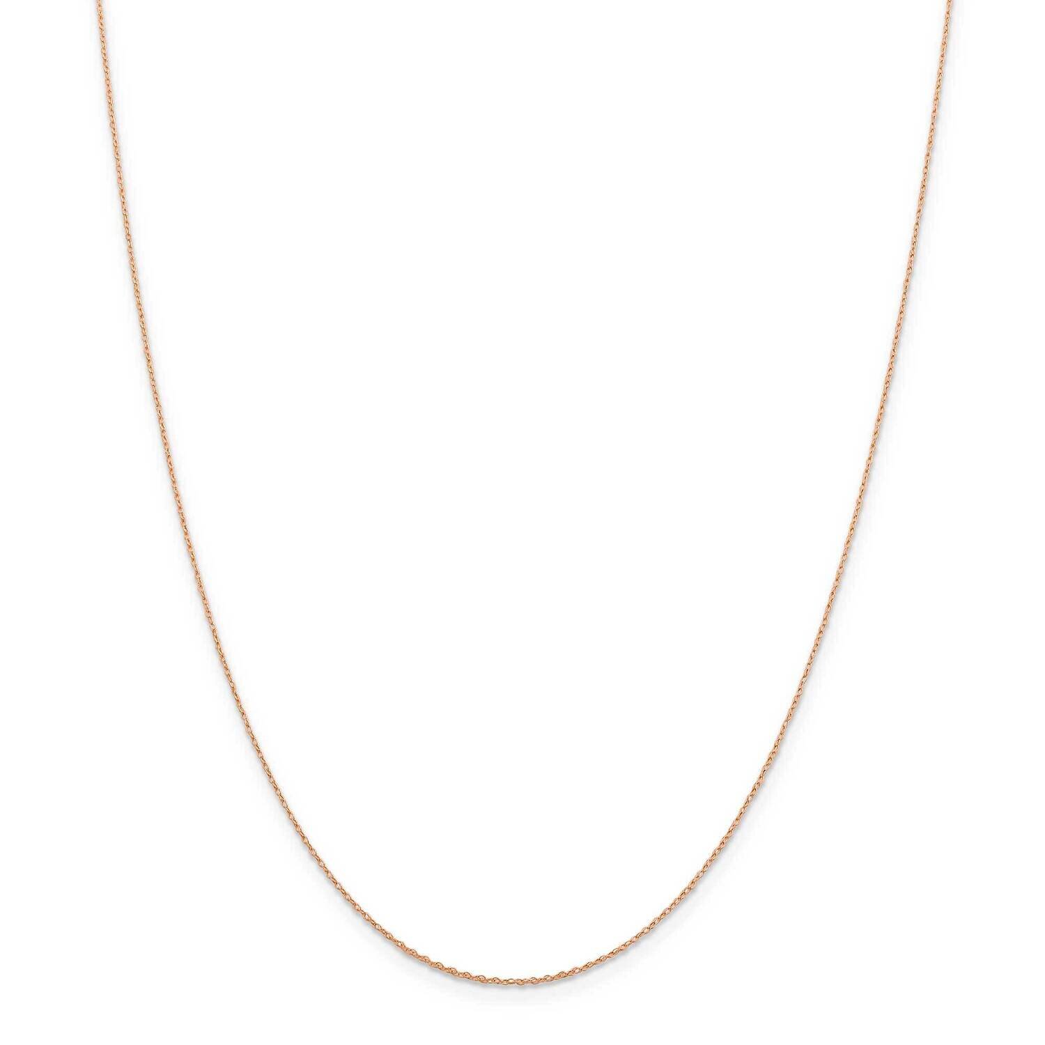 .5mm Baby Rope Chain 13 Inch 14k Rose Gold PEN324-13