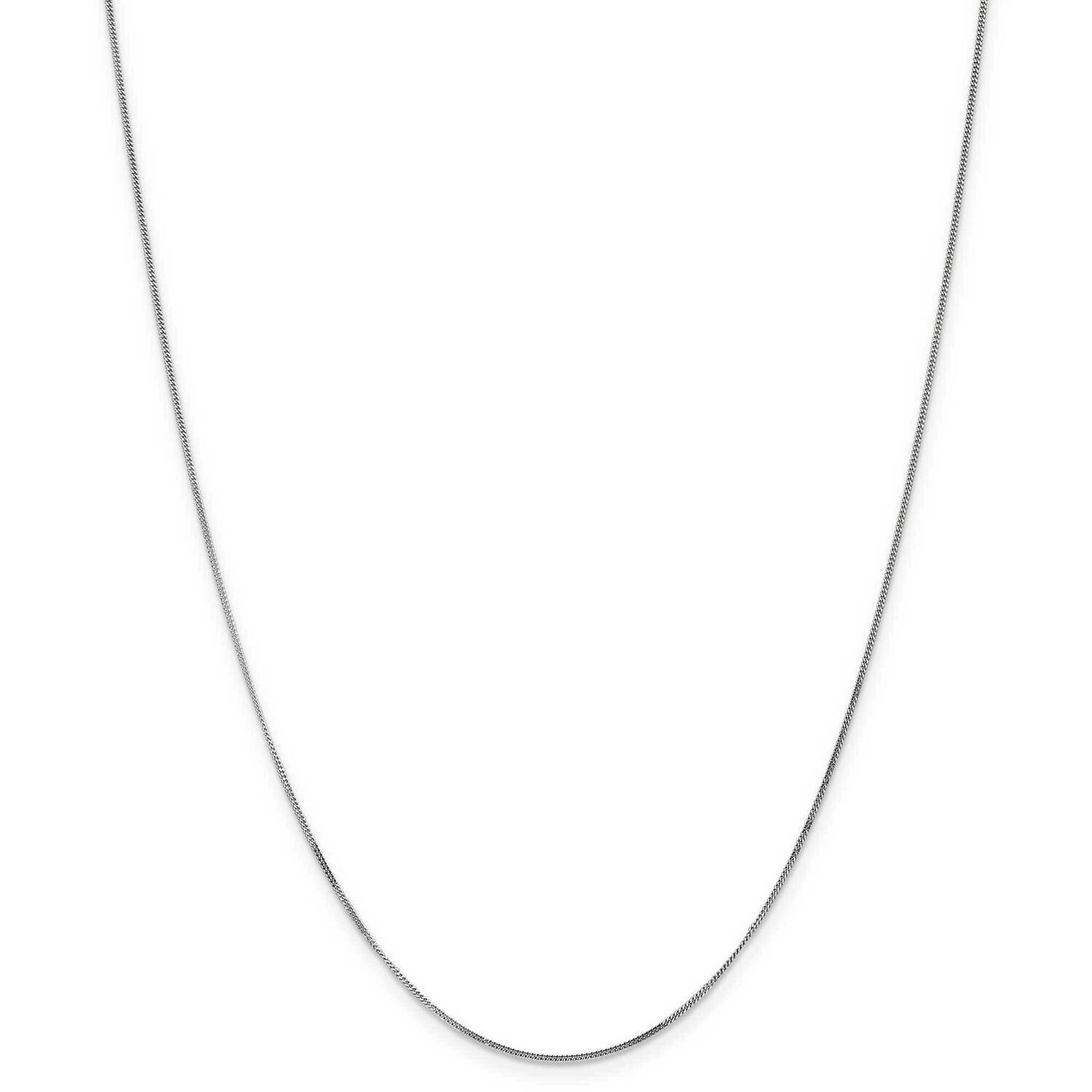 .9mm Curb Pendant Chain 13 Inch 14k White Gold PEN99-13, MPN: PEN99-13, 883957168579
