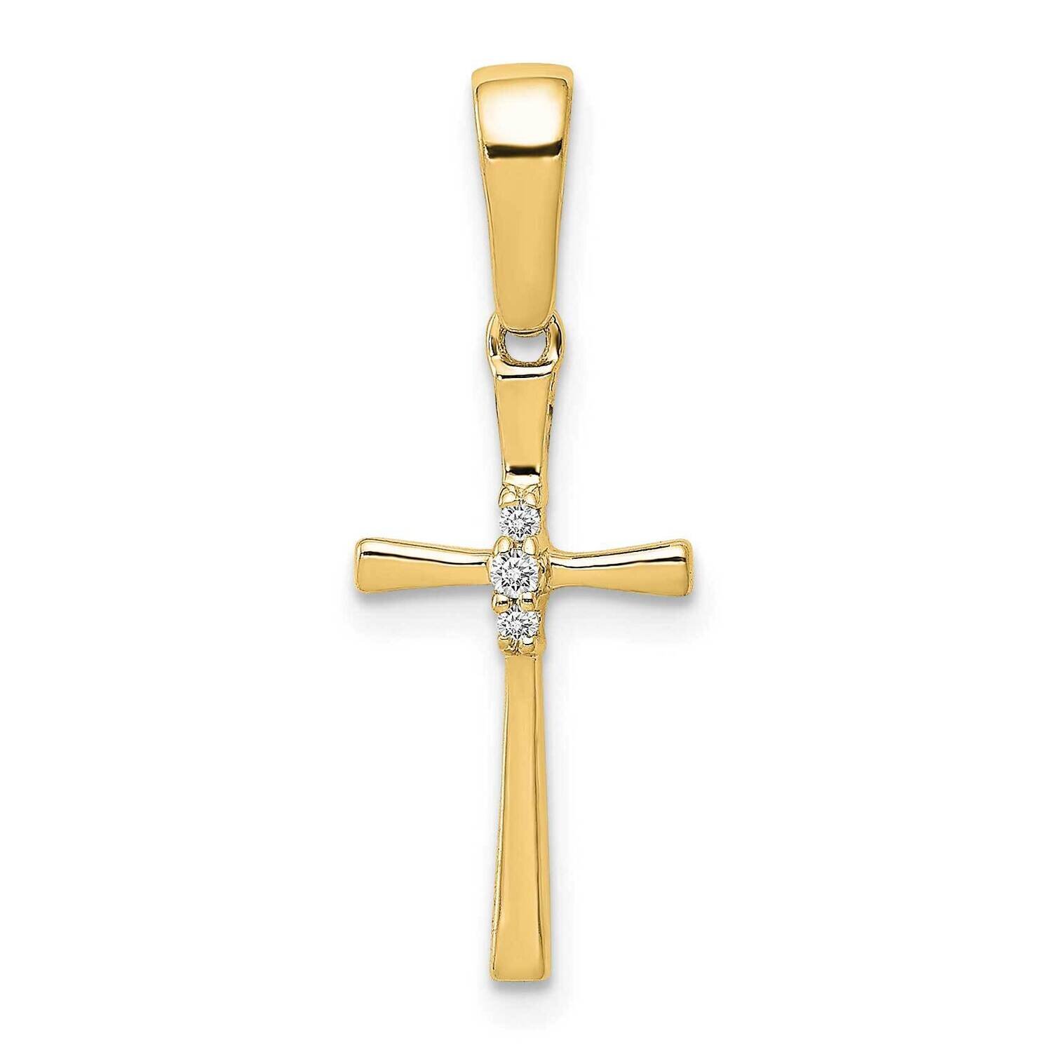 .02Ct. Diamond Cross Pendant 14k Gold PM5007-002-YA, MPN: PM5007-002-YA,
