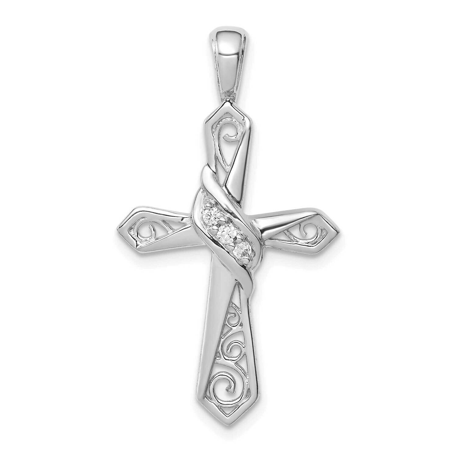 1 20Ct. Diamond Cross Pendant 14k White Gold PM5108-005-WA, MPN: PM5108-005-WA,