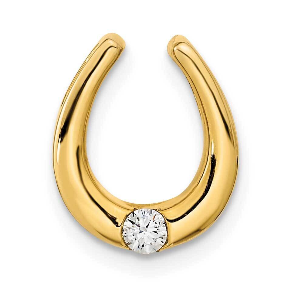 Fancy Diamond Chain Slide 14k Gold Polished PM5918-007-YA, MPN: PM5918-007-YA,