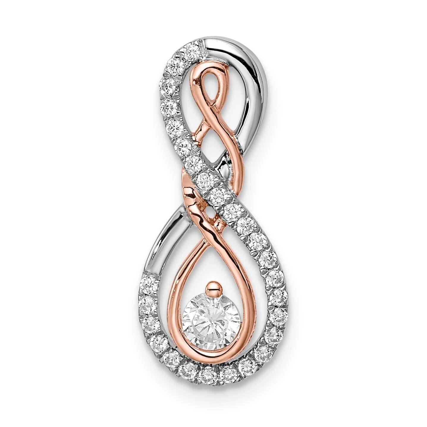 White and Rose Infinity Diamond Chain Slide 14k Two-Tone Gold PM6157-025-WRA, MPN: PM6157-025-WRA, …