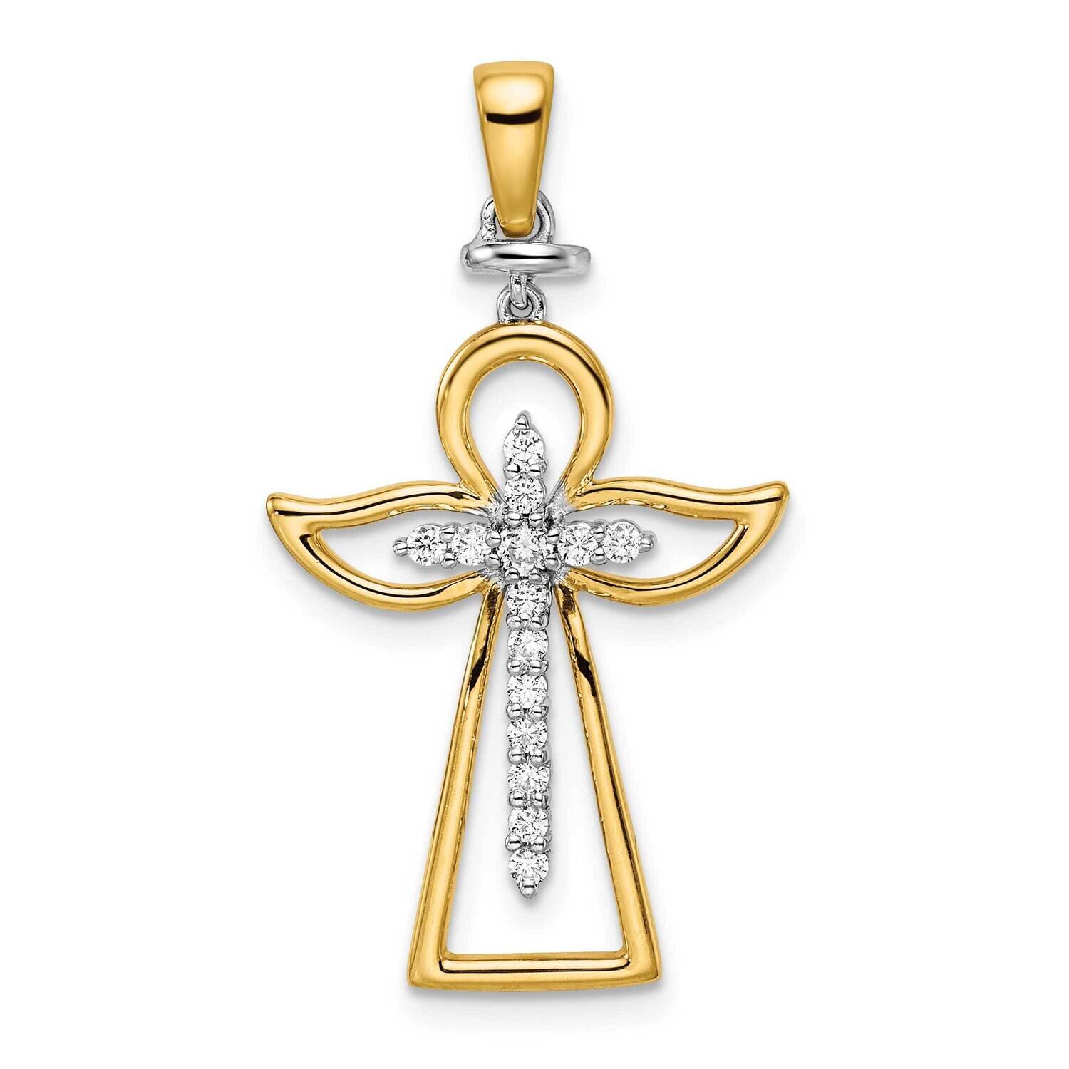Diamond Cross 14k Two-Tone Gold Polished PM8375-019-YWA, MPN: PM8375-019-YWA, 196904073674