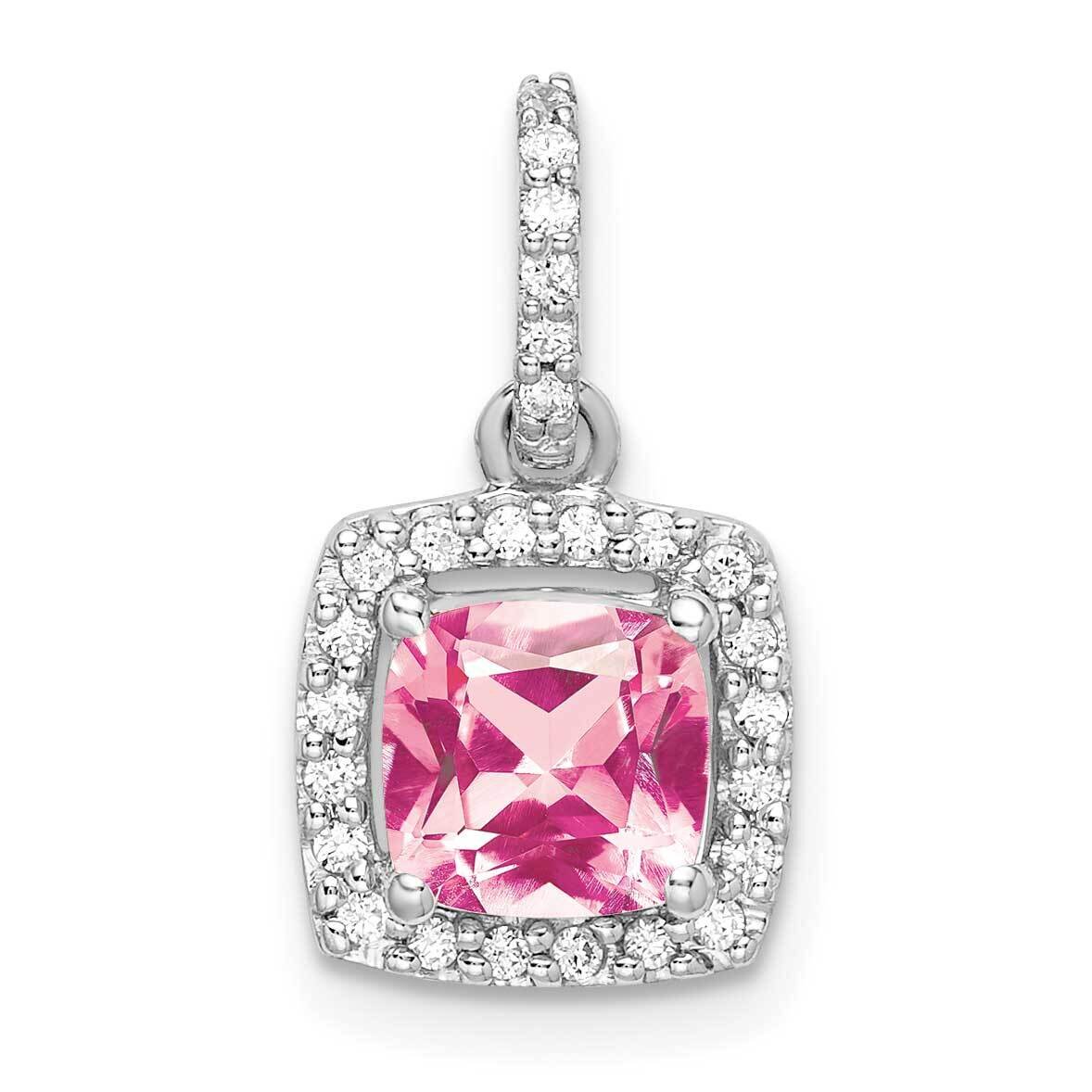 Pink Tourmaline &amp; Diamond Pendant 14k White Gold PM8469-PT-013-WA, MPN: PM8469-PT-013-WA,