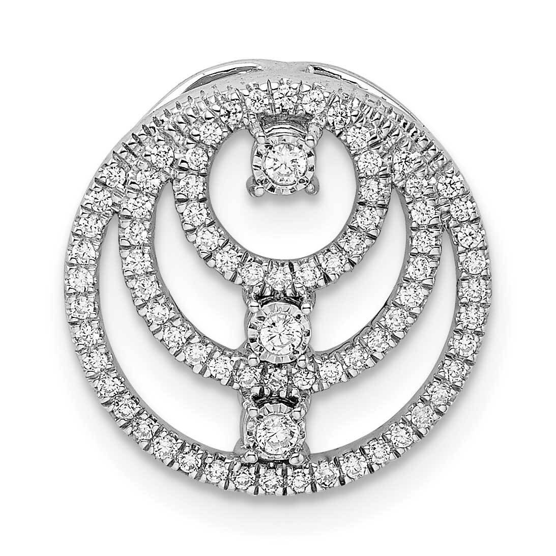 Circles Diamond Chain Slide 14k White Gold Polished PM8491-025-WA, MPN: PM8491-025-WA,