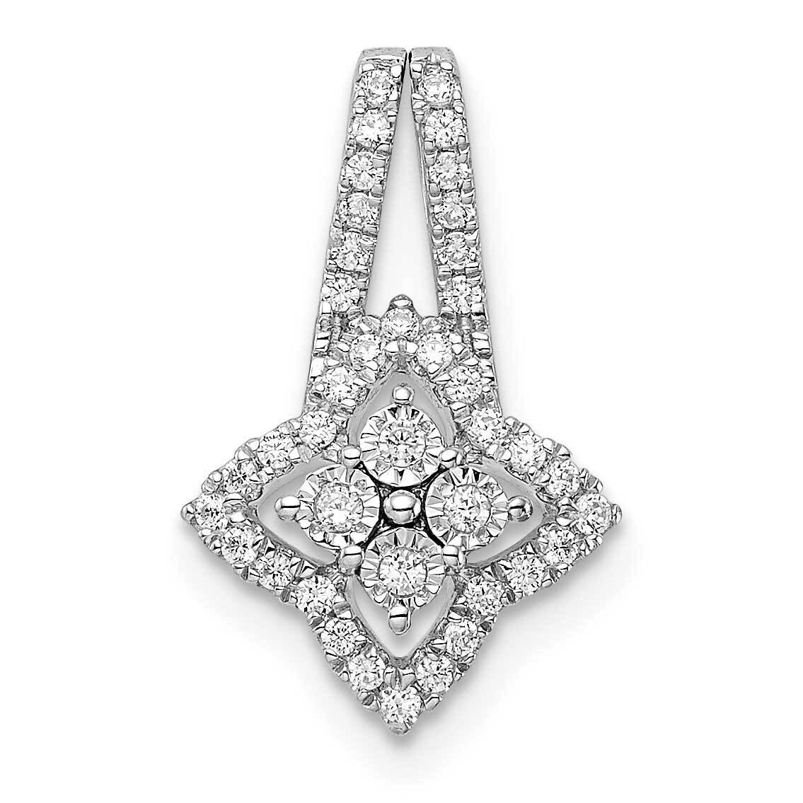 Fancy Diamond Chain Slide 14k White Gold Polished PM8492-020-WA, MPN: PM8492-020-WA,