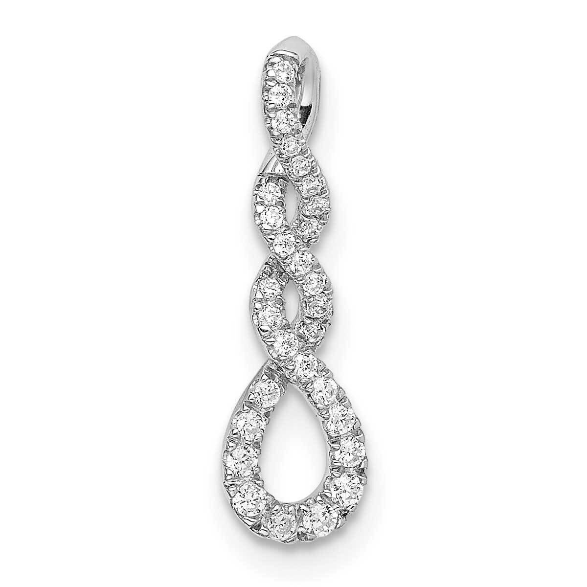 Diamond Twist Chain Slide 18 Inch 14k White Gold PM8503-012-WA, MPN: PM8503-012-WA,