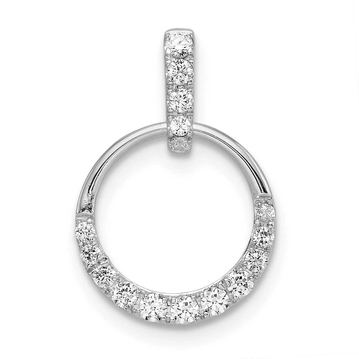 Circle Diamond Pendant 14k White Gold PM8556-027-WA