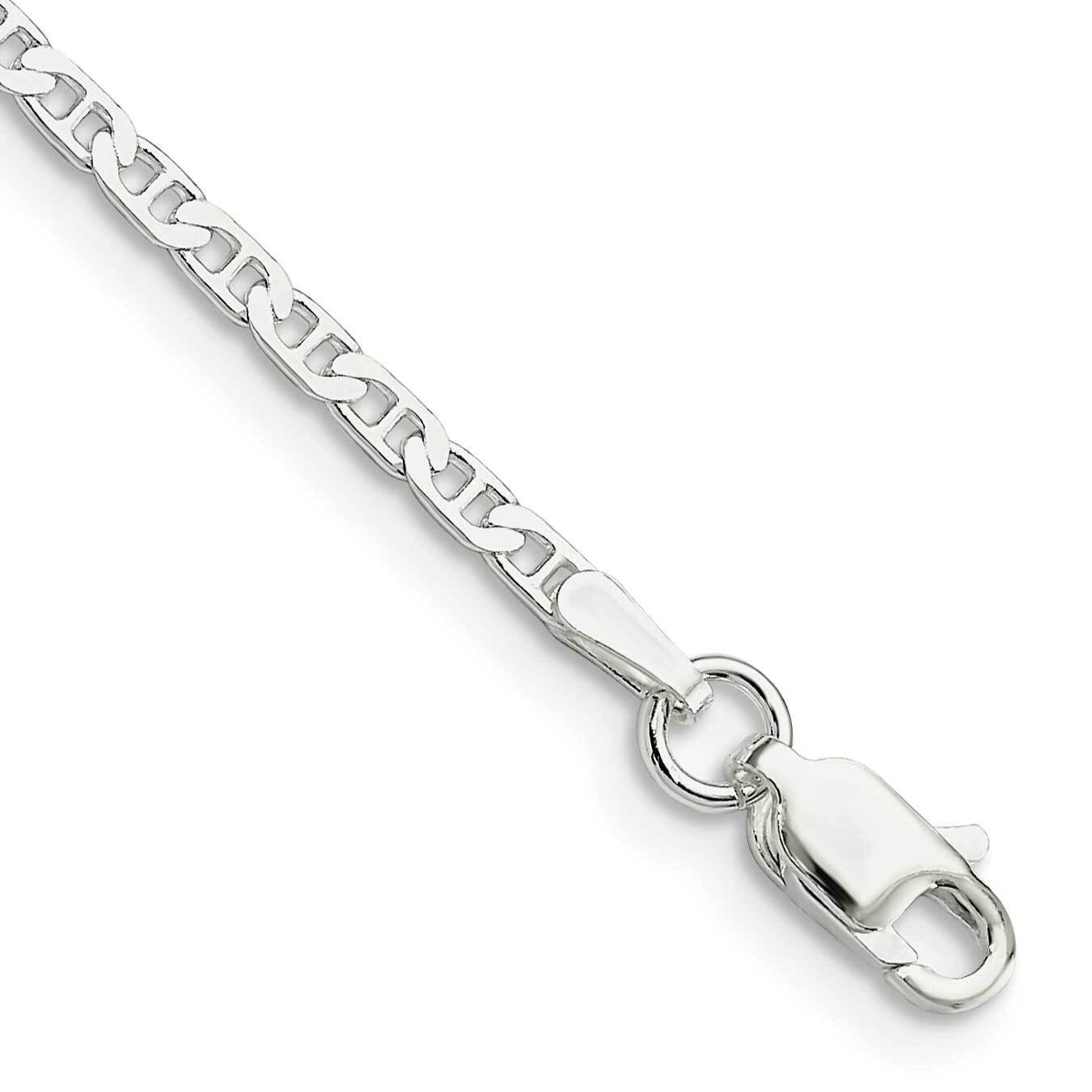 2.1mm Flat Anchor Chain Anklet 9 Inch Sterling Silver QAN060-9, MPN: QAN060-9, 196904161029