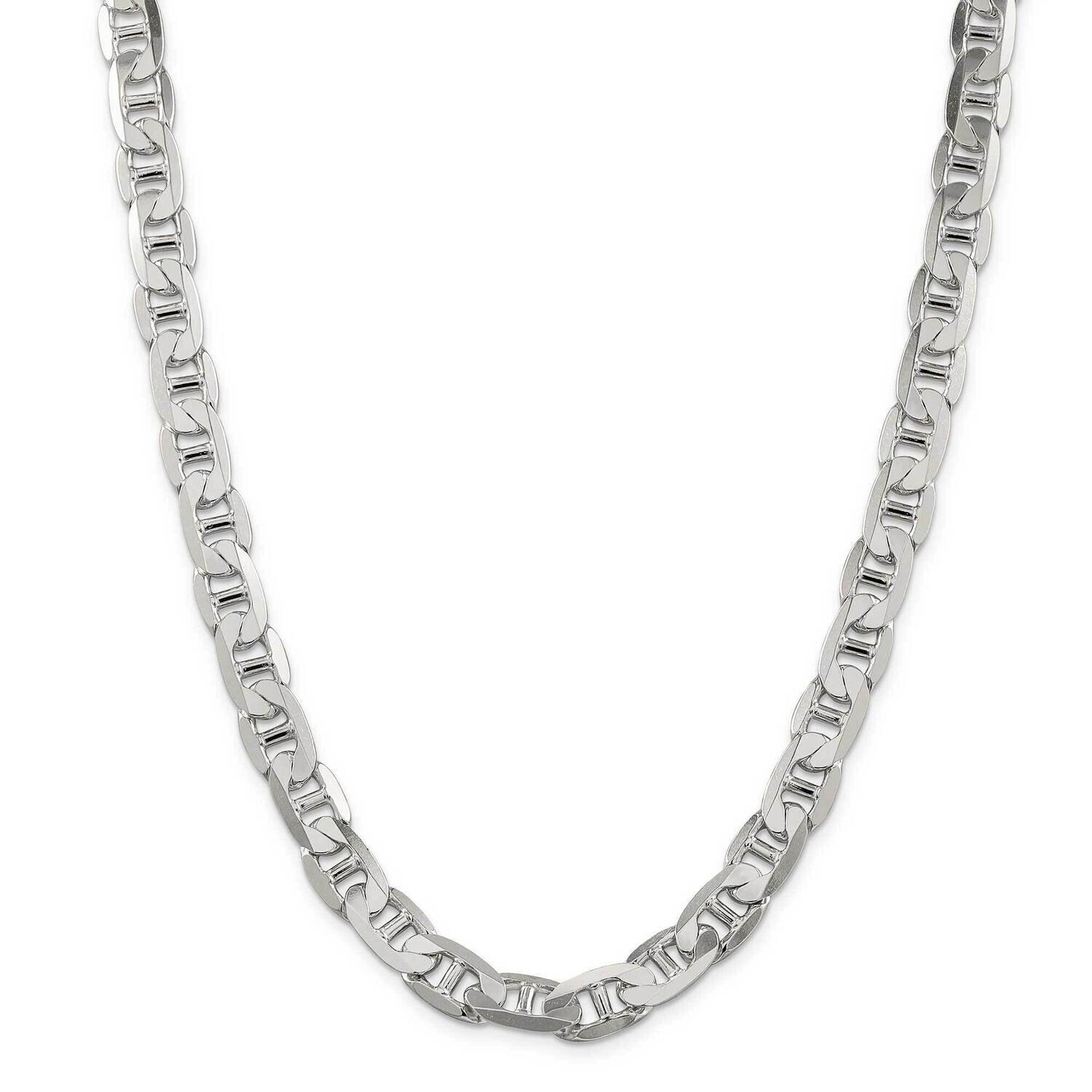 9.5mm Flat Anchor Chain 26 Inch Sterling Silver QAN250-26, MPN: QAN250-26,