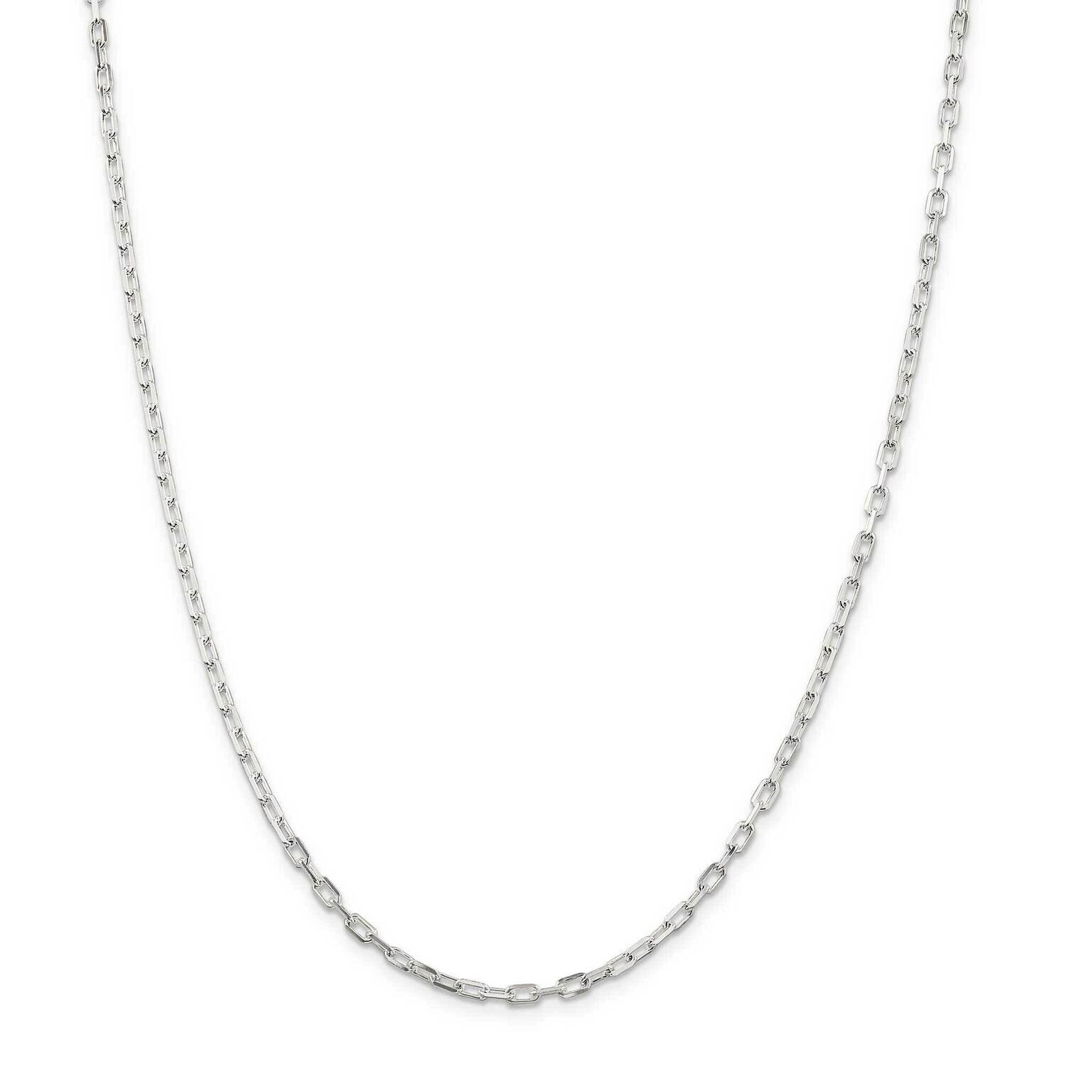 2.9mm Diamond-Cut Long Link Cable Chain 22 Inch Sterling Silver QAR080-22, MPN: QAR080-22,