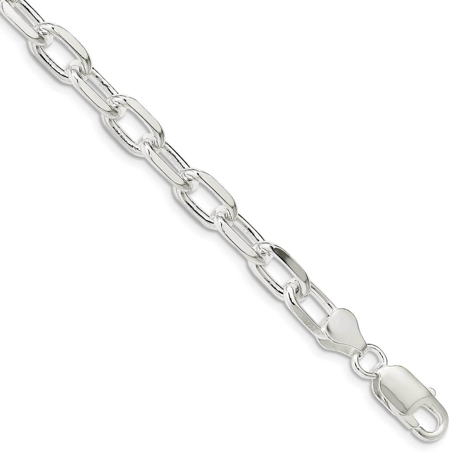 7.5mm Diamond-Cut Long Link Cable Chain 9 Inch Sterling Silver QAR200-9, MPN: QAR200-9,