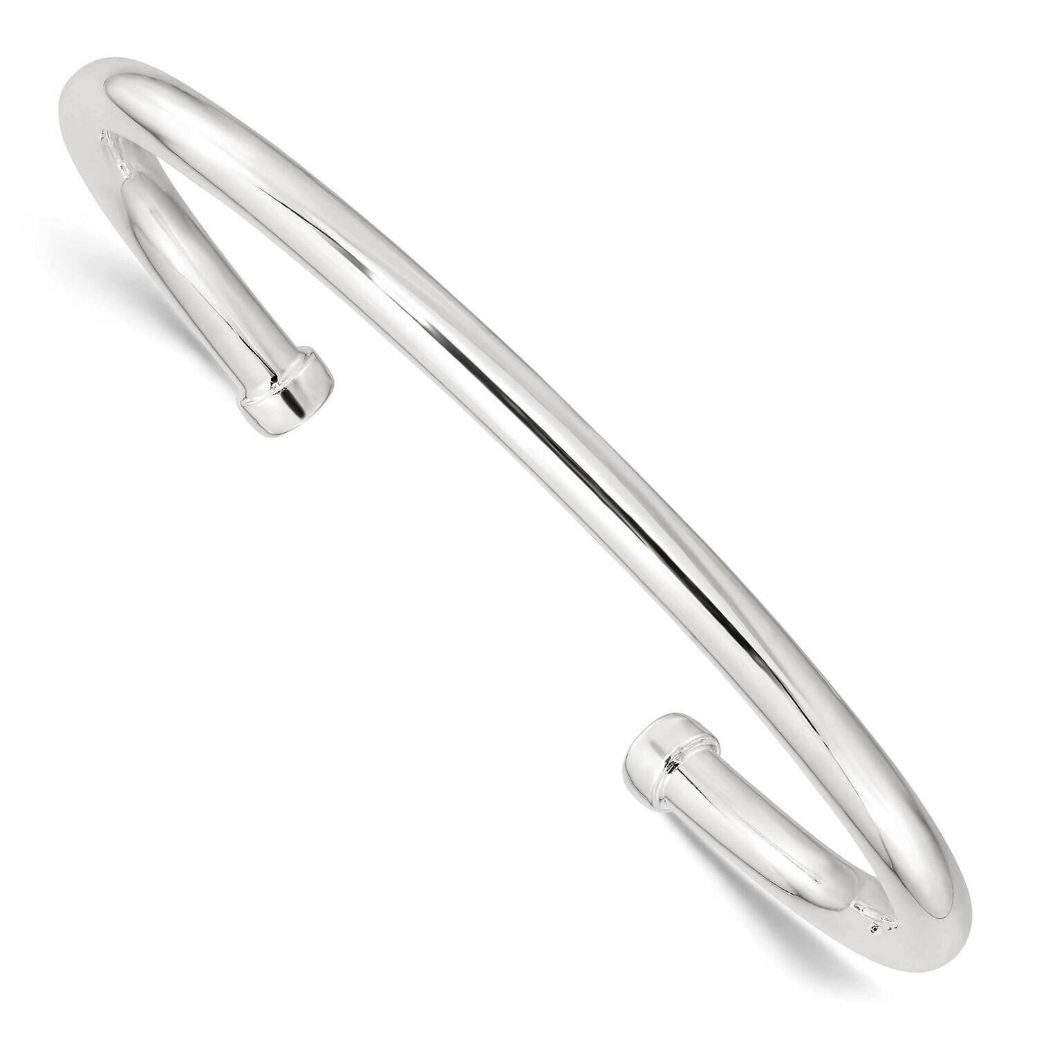 Cuff Bangle Sterling Silver Polished QB1365, MPN: QB1365, 196904155165