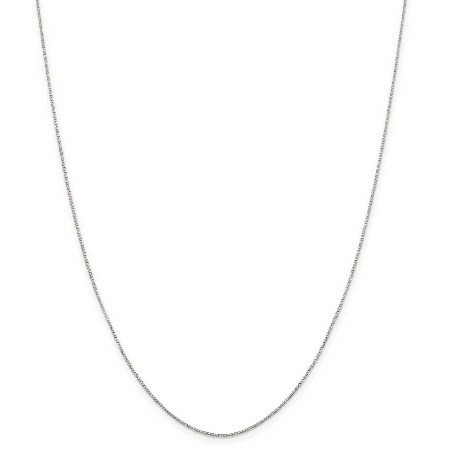 .8mm 8 Sided Diamond-Cut Box Chain 26 Inch Sterling Silver QBR015-26, MPN: QBR015-26,