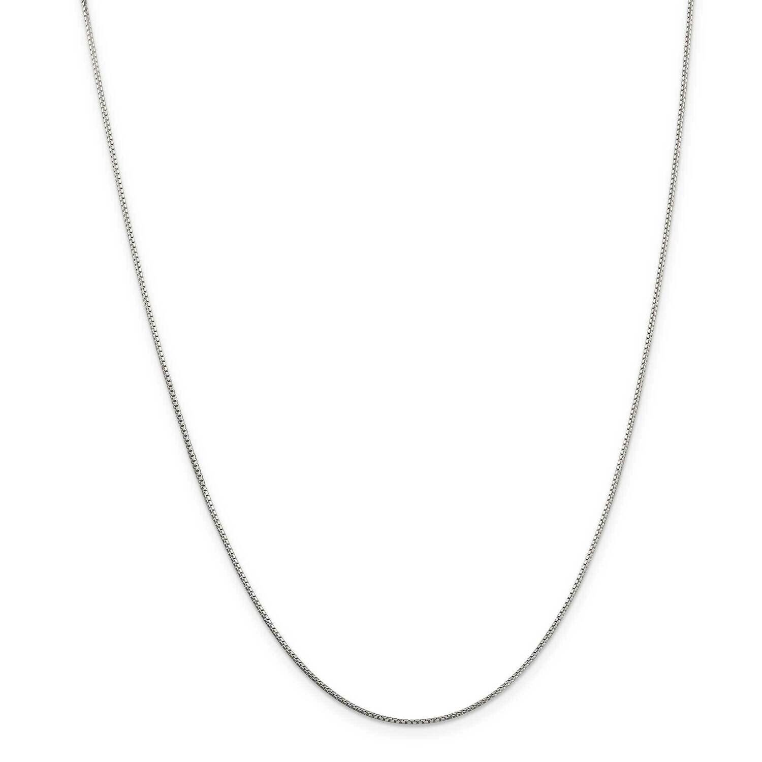 1mm 8 Sided Diamond-Cut Box Chain 36 Inch Sterling Silver QBR019-36, MPN: QBR019-36,