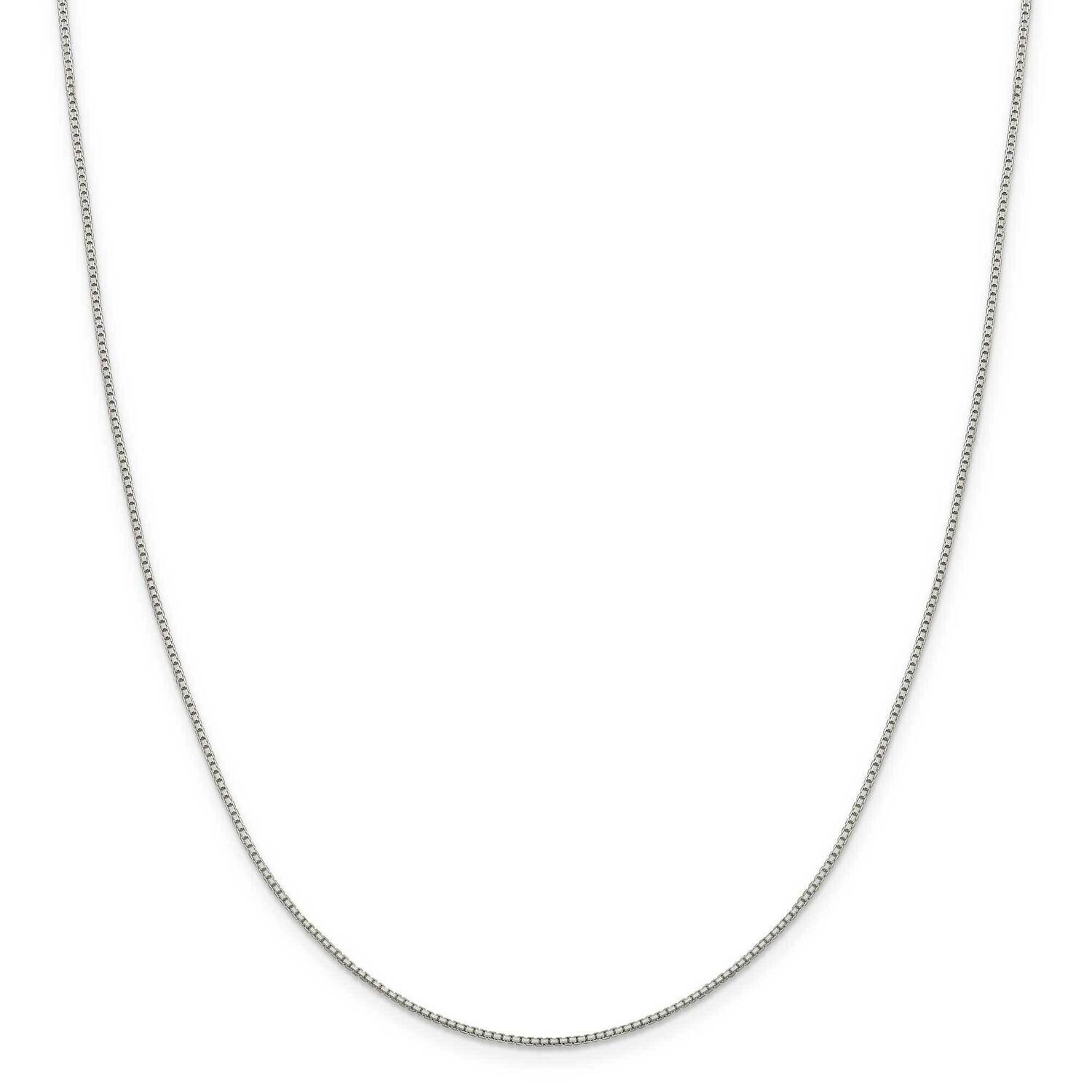 1.15mm 8 Sided Diamond-Cut Box Chain 28 Inch Sterling Silver QBR022-28, MPN: QBR022-28,