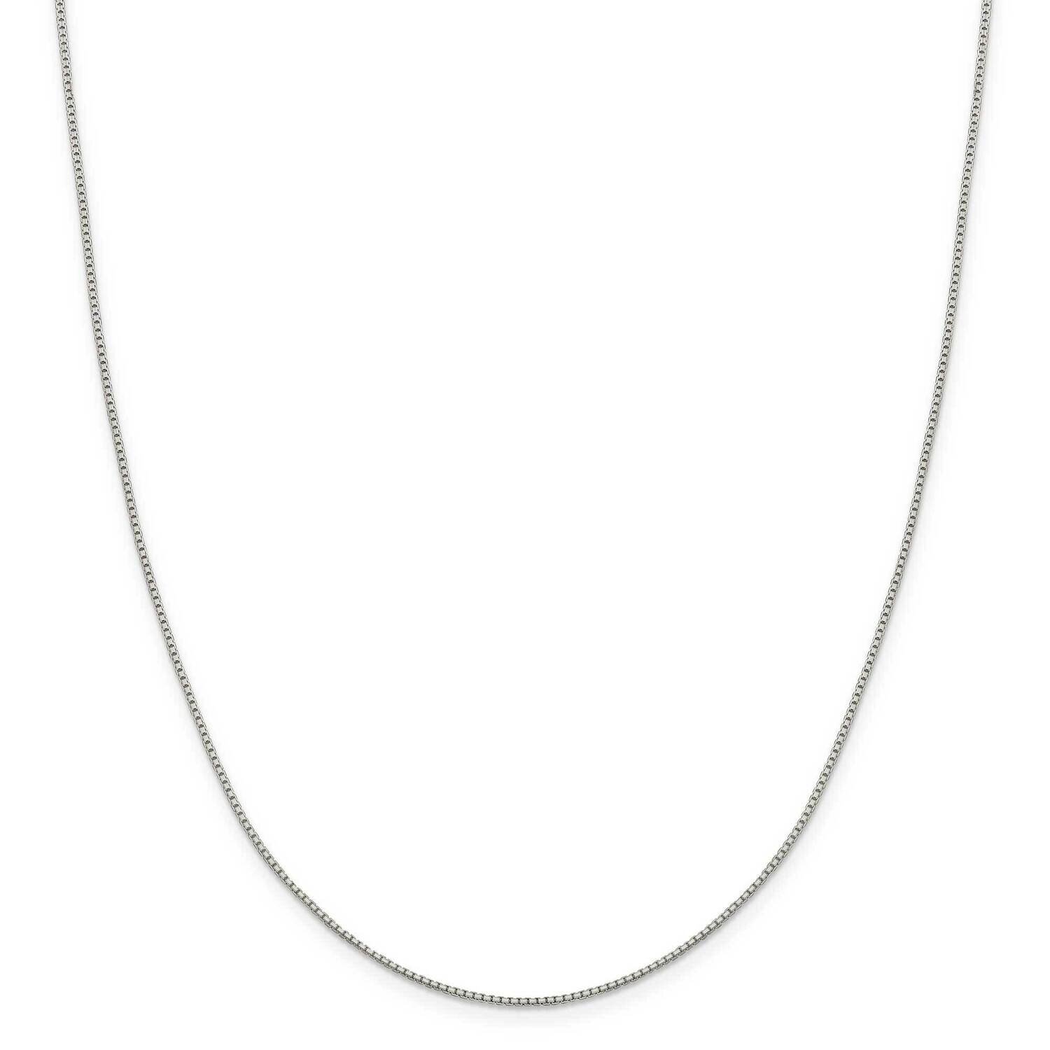 1.15mm 8 Sided Diamond-Cut Box Chain 36 Inch Sterling Silver QBR022-36, MPN: QBR022-36,