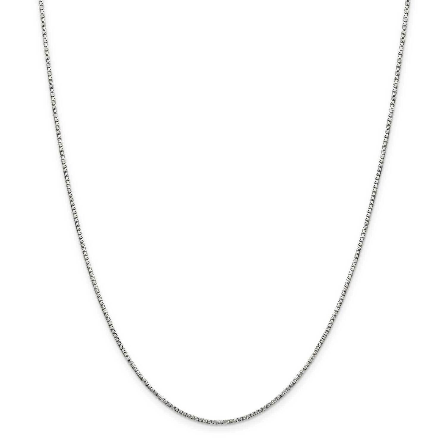 1.35mm 8 Sided Diamond-Cut Box Chain with 2 Inch Extender 18 Inch Sterling Silver QBR026E-18