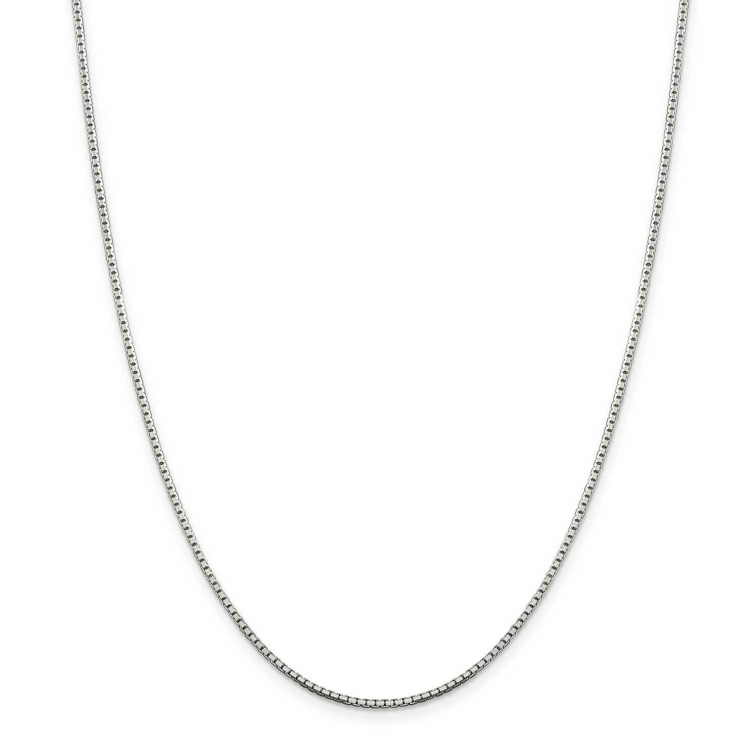 1.5mm 8 Sided Diamond-Cut Box Chain 28 Inch Sterling Silver QBR028-28, MPN: QBR028-28,