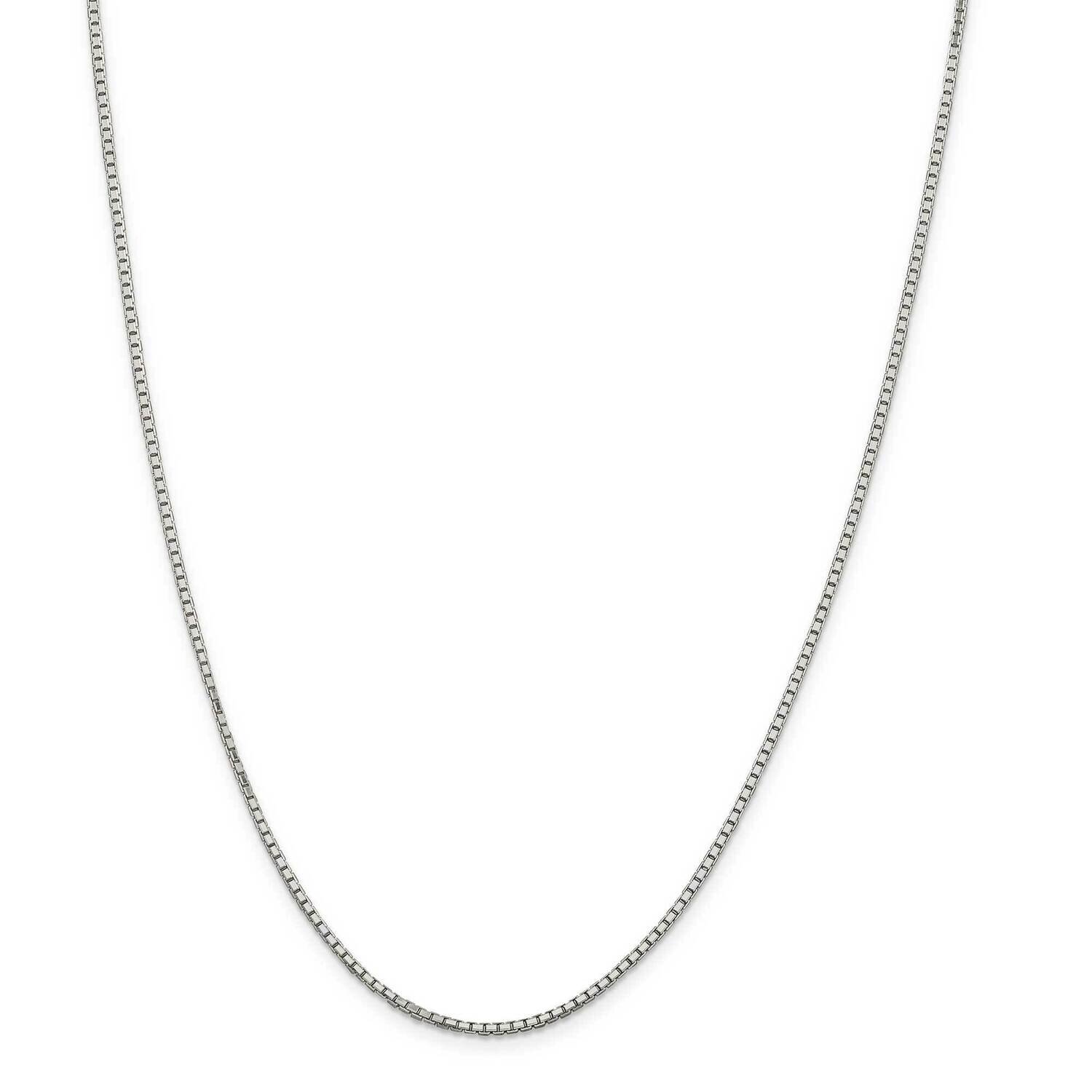 1.7mm 8 Sided Diamond-Cut Box Chain 28 Inch Sterling Silver QBR035-28, MPN: QBR035-28,