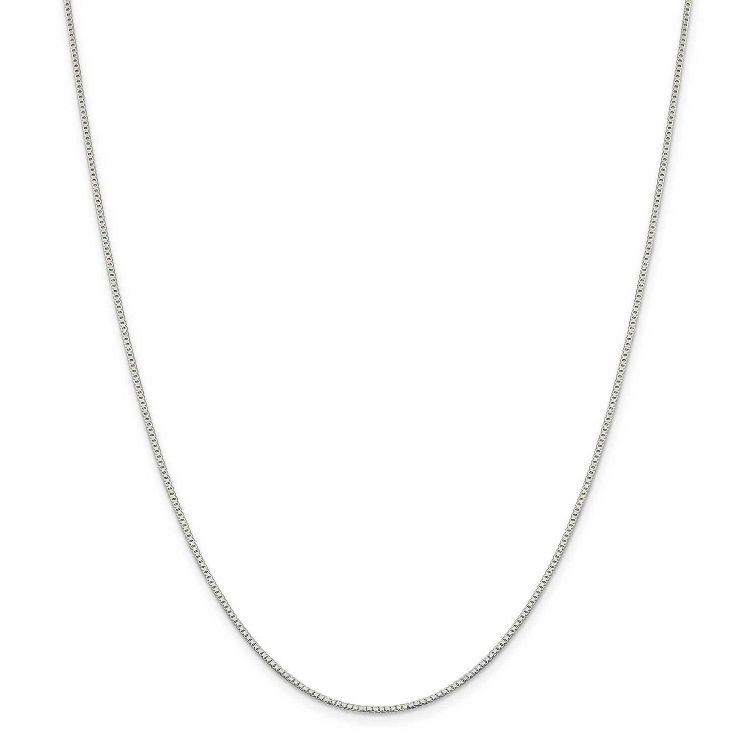 1.1mm Box Chain 36 Inch Sterling Silver Rhodium-Plated QBX022R-36, MPN: QBX022R-36,