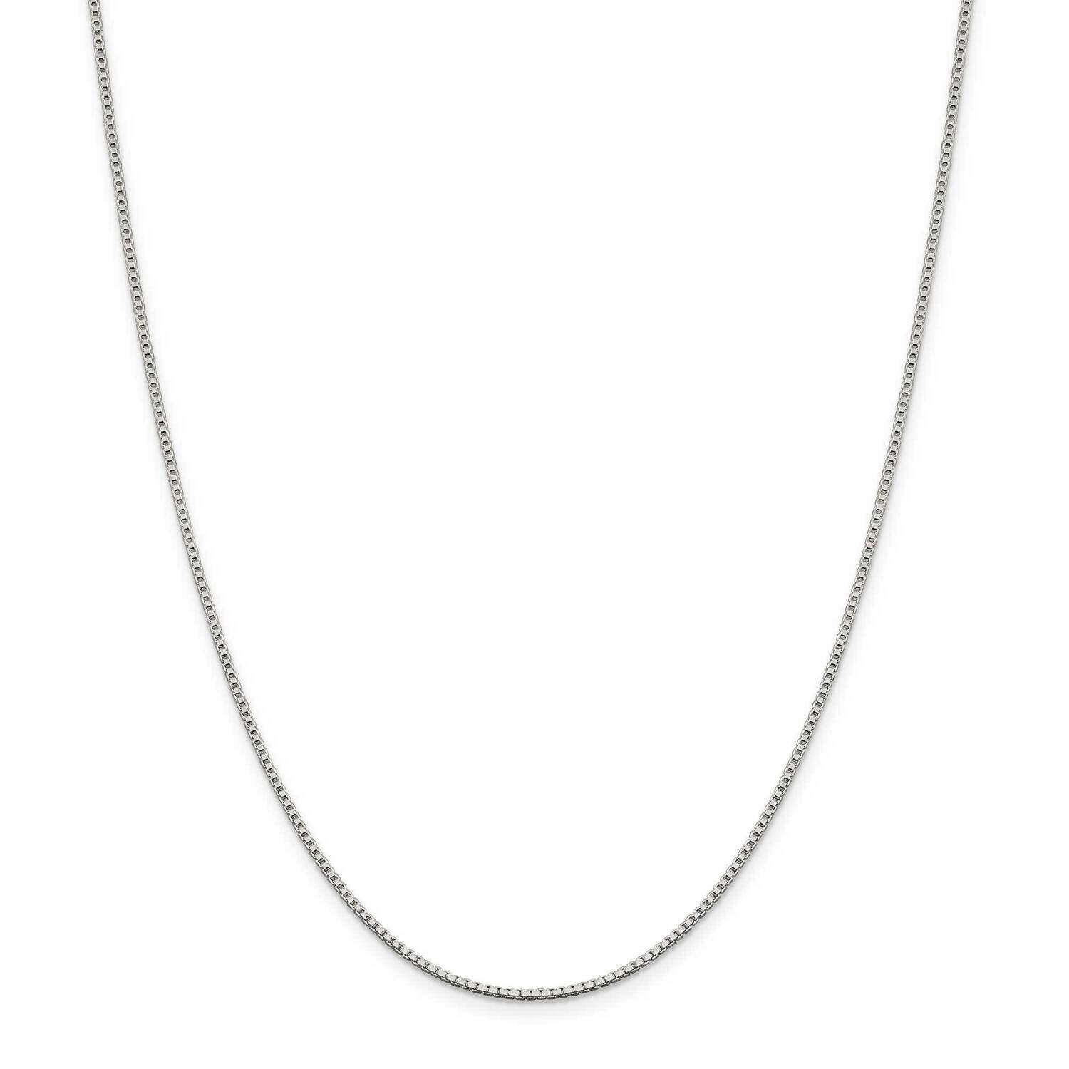 1.4mm Box Chain 28 Inch Sterling Silver Rhodium-Plated QBX026R-28, MPN: QBX026R-28,