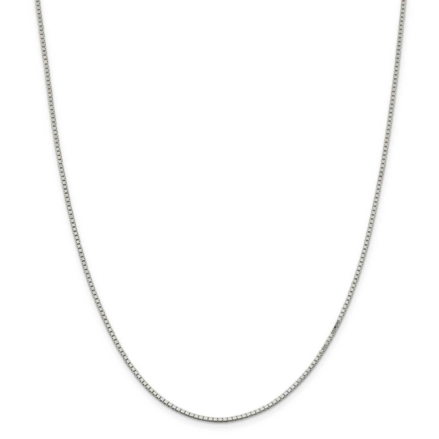 1.5mm Box Chain 42 Inch Sterling Silver QBX028-42