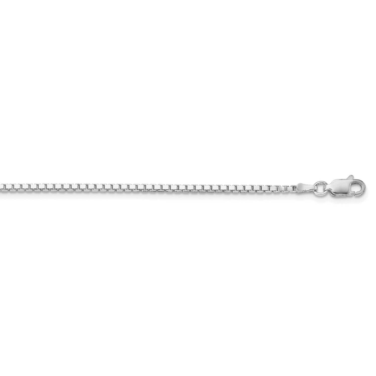 1.75mm Box Chain 16 Inch Sterling Silver Rhodium-Plated QBX035R-16, MPN: QBX035R-16,